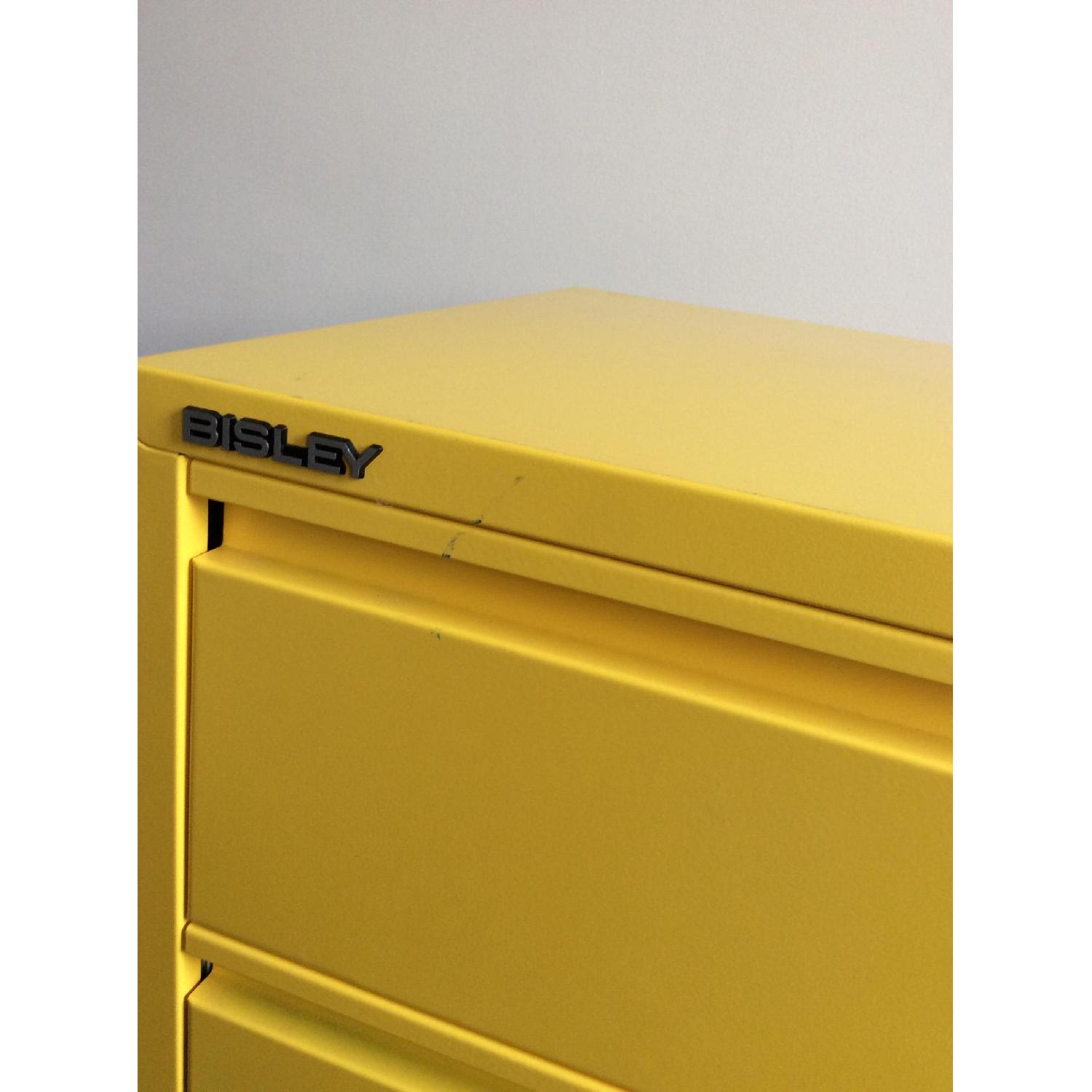 Bisley Yellow 3 Drawer File Cabinet - image-5