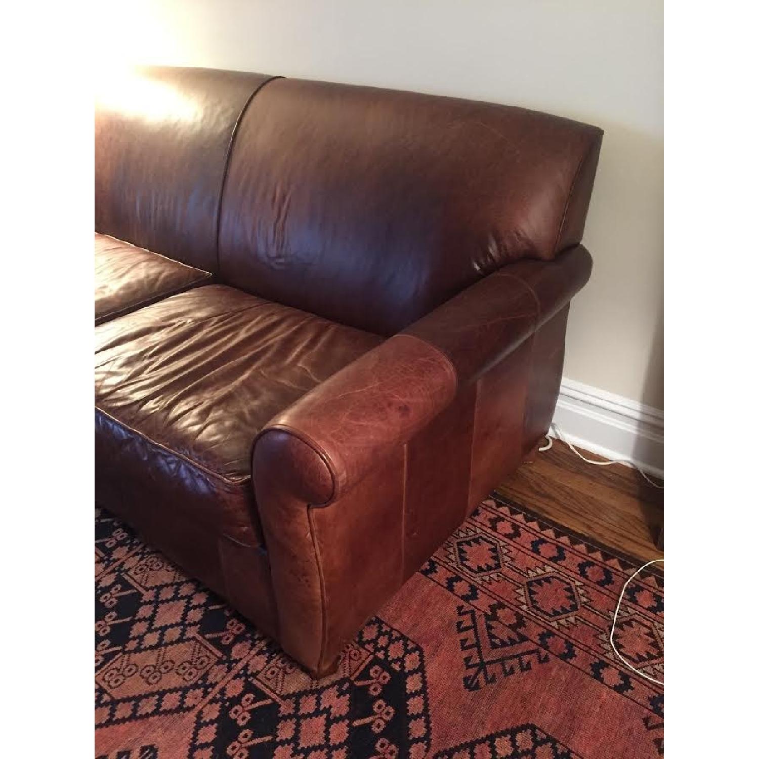 Boston Interiors Naples Dark Leather Apartment Sofa - image-4