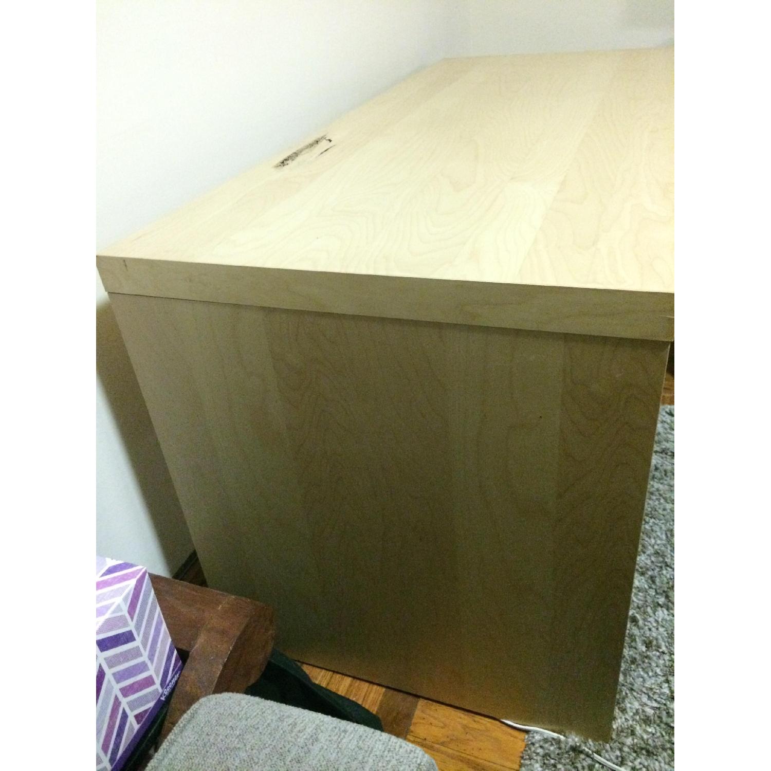 Ikea Malm Desk in White Stained Oak Vaneer & Filing Cabinet - image-1
