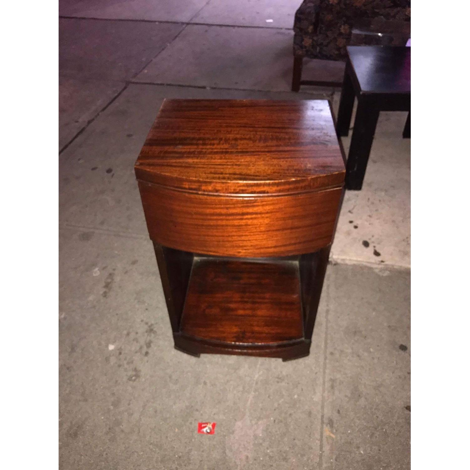 1940s Vintage Mahogany Nightstand - image-1