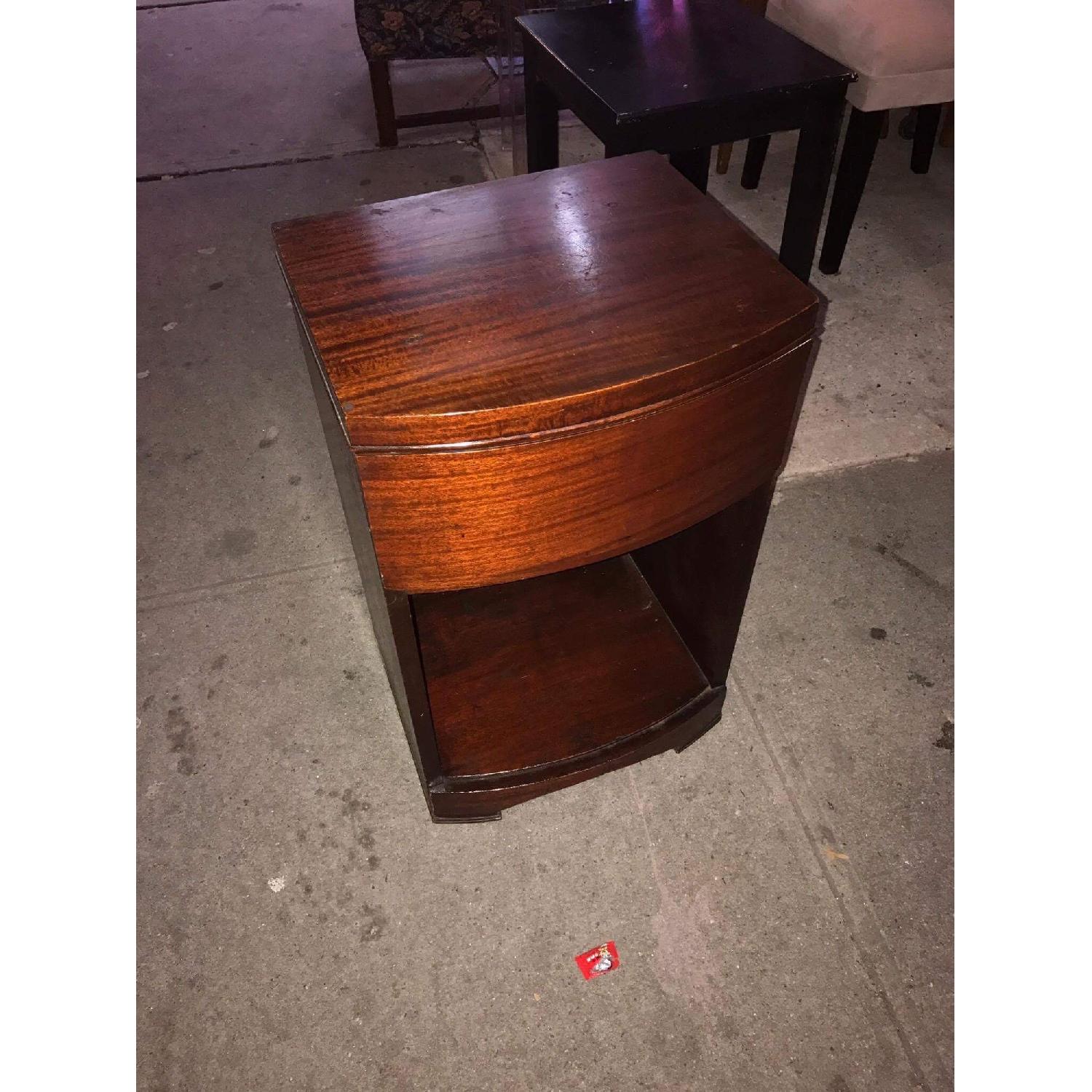 1940s Vintage Mahogany Nightstand - image-2