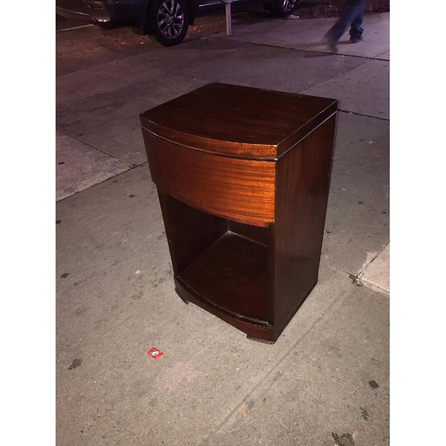 1940s Vintage Mahogany Nightstand - image-3