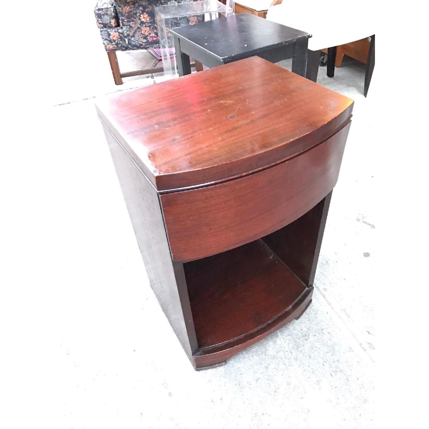 1940s Vintage Mahogany Nightstand - image-4