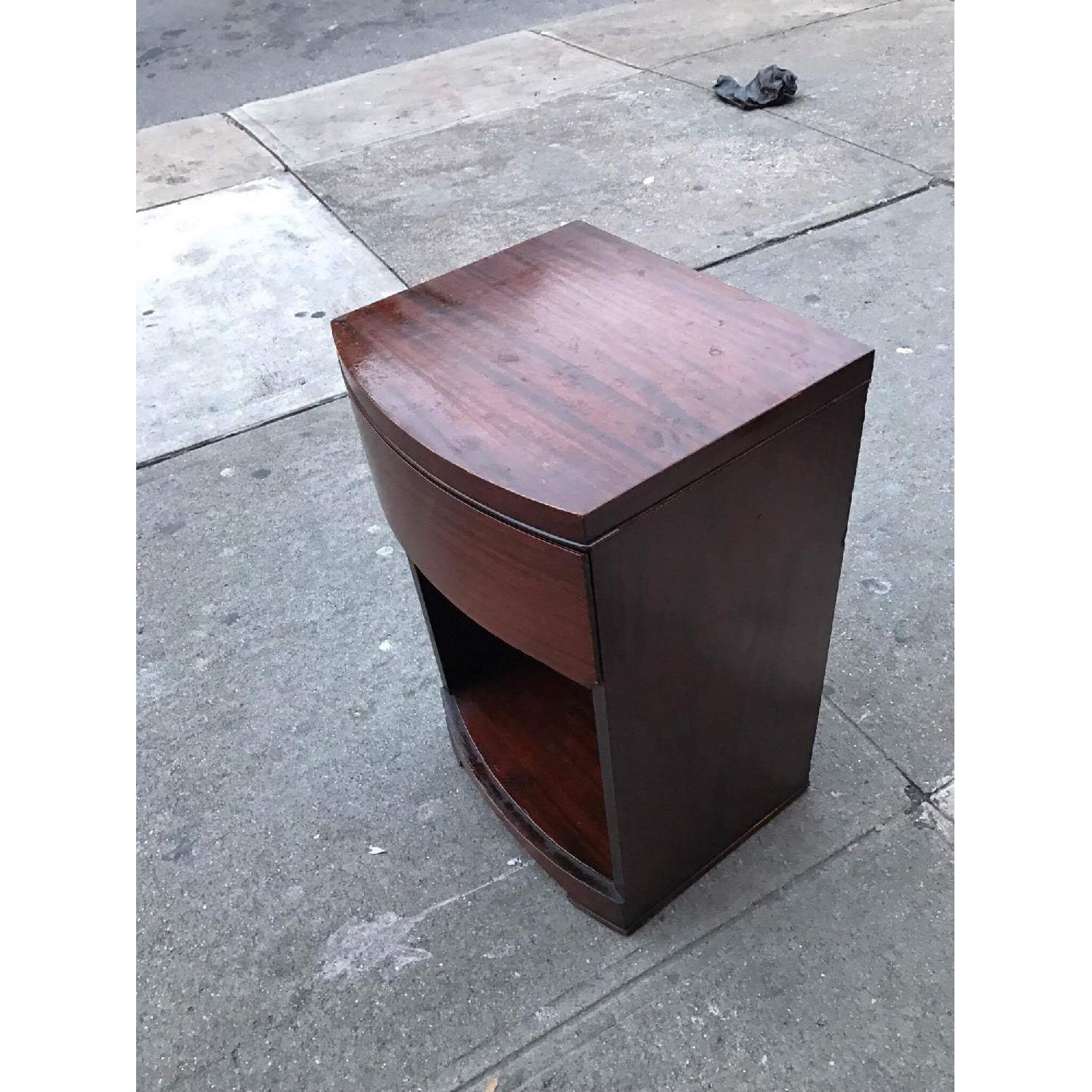 1940s Vintage Mahogany Nightstand - image-6