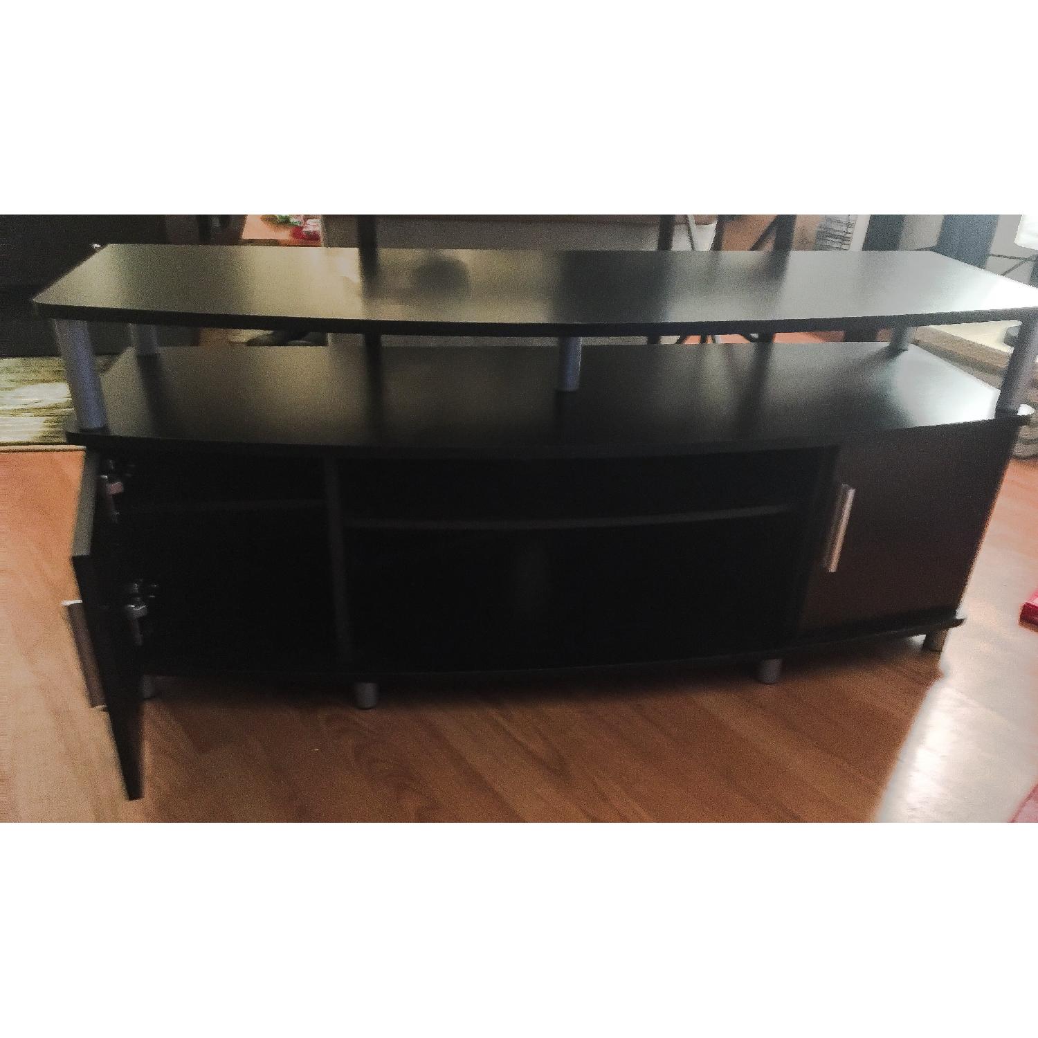 Altra Furniture TV Stand in Cherry/Black - image-4