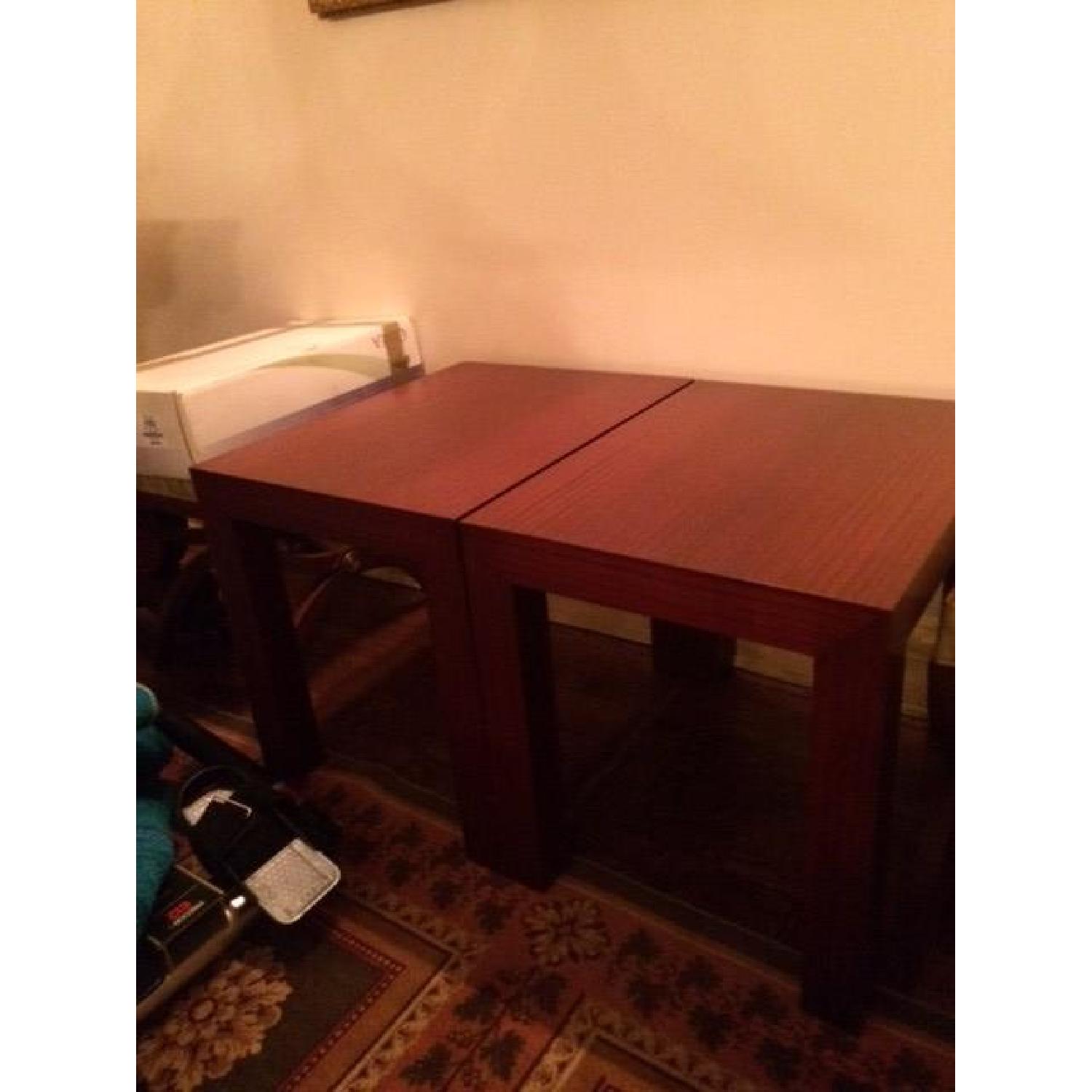 Dark Mahogany Wooden Side Tables - image-2