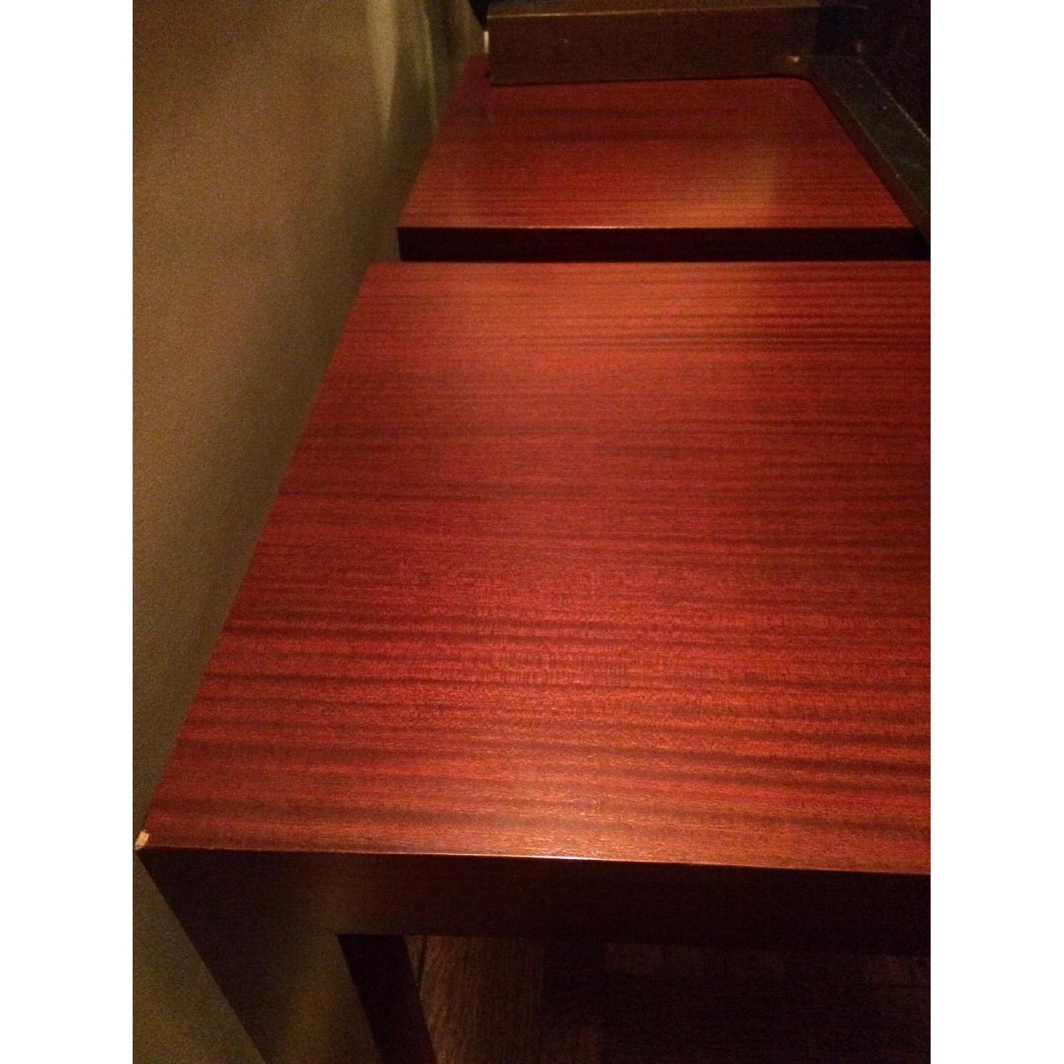 Dark Mahogany Wooden Side Tables - image-7