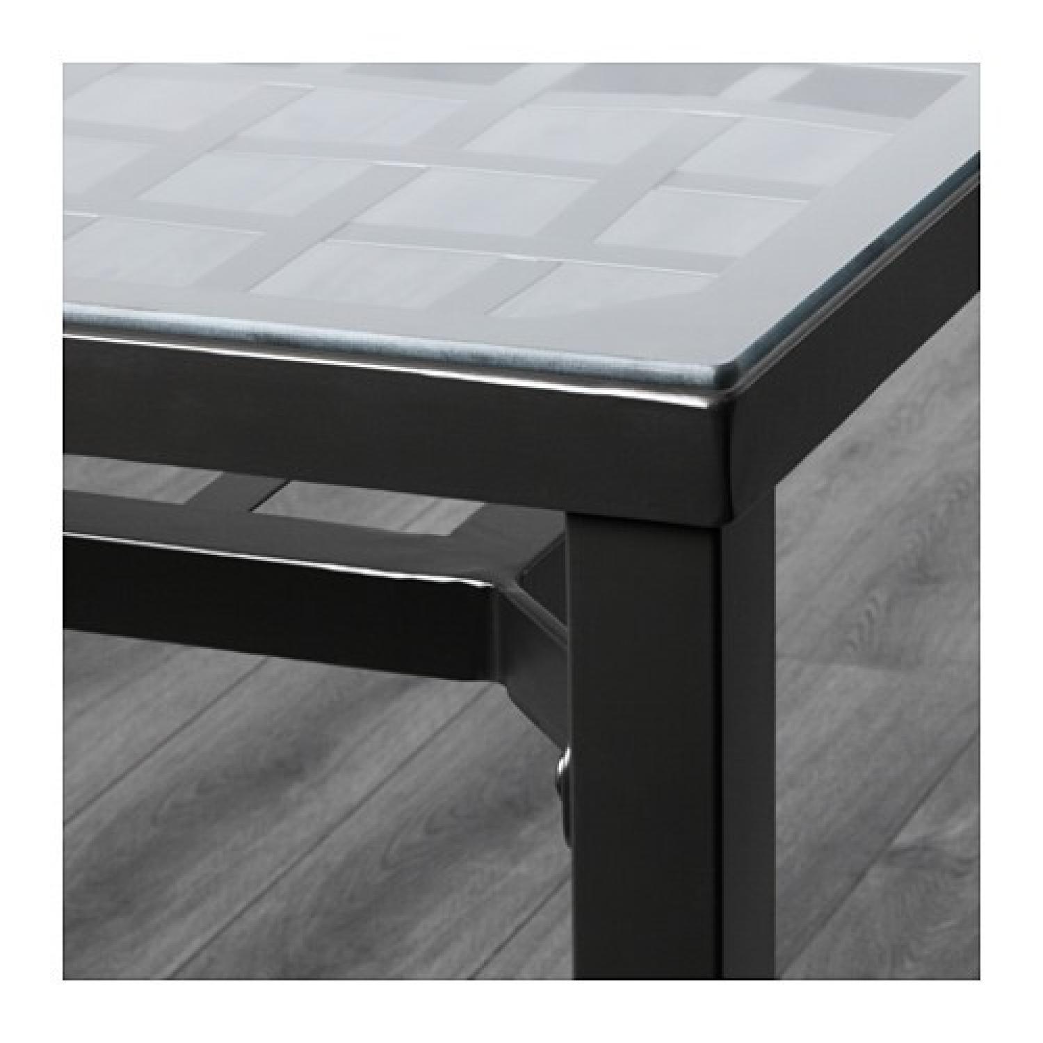 Ikea Granas Black Glass & Metal Table w/ 4 Chairs - image-4
