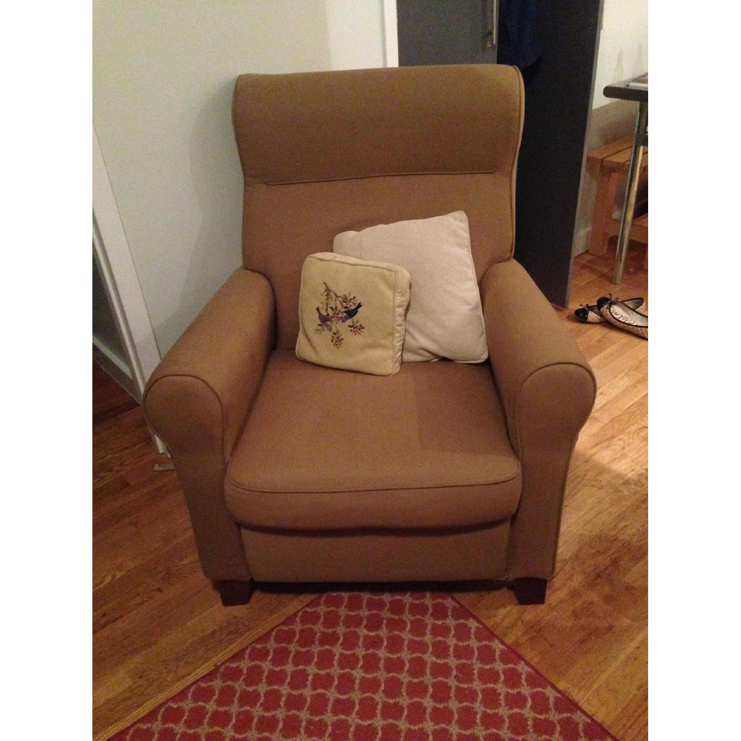 Ikea Muren Reclinable Armchair in Light Brown AptDeco