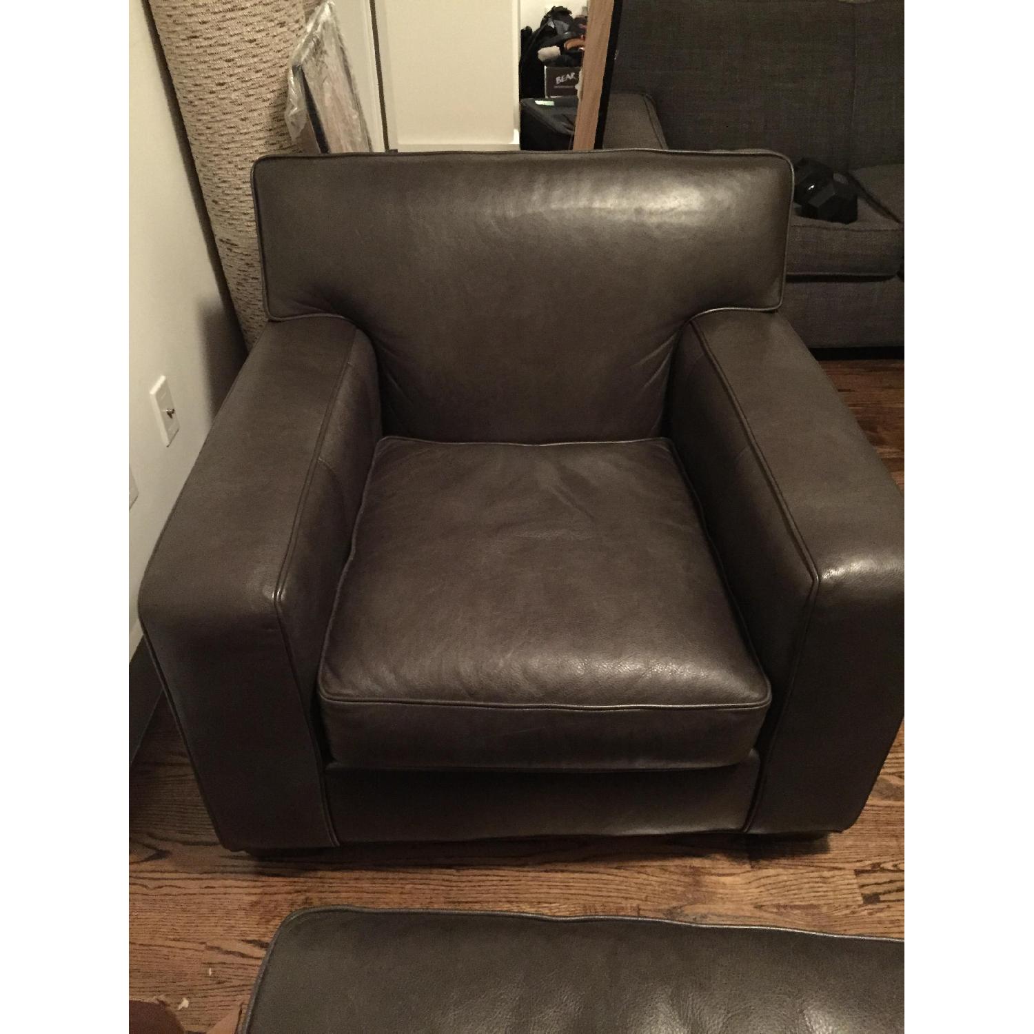 Crate & Barrel Cameron Leather Chair - image-1