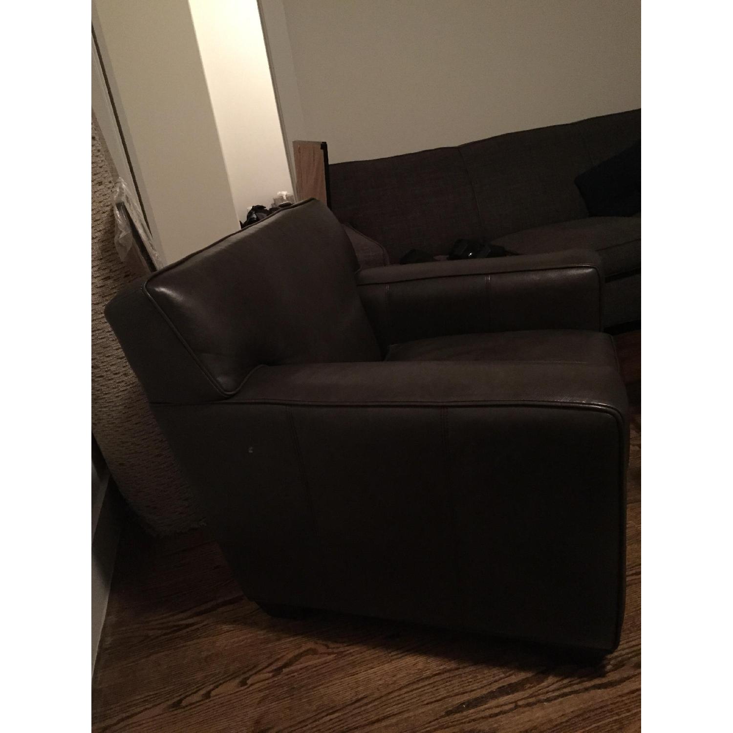 Crate & Barrel Cameron Leather Chair - image-2