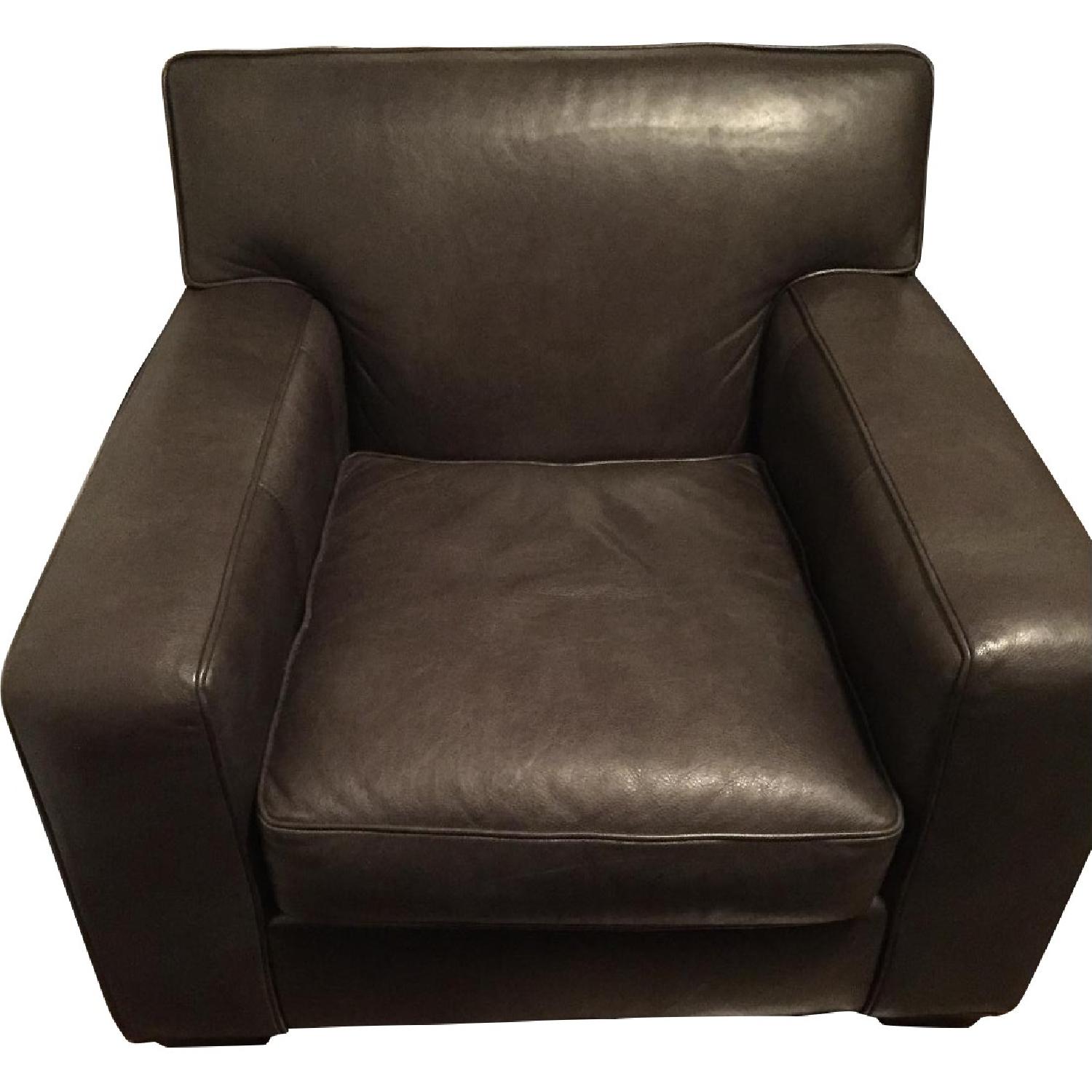 Crate & Barrel Cameron Leather Chair - image-0