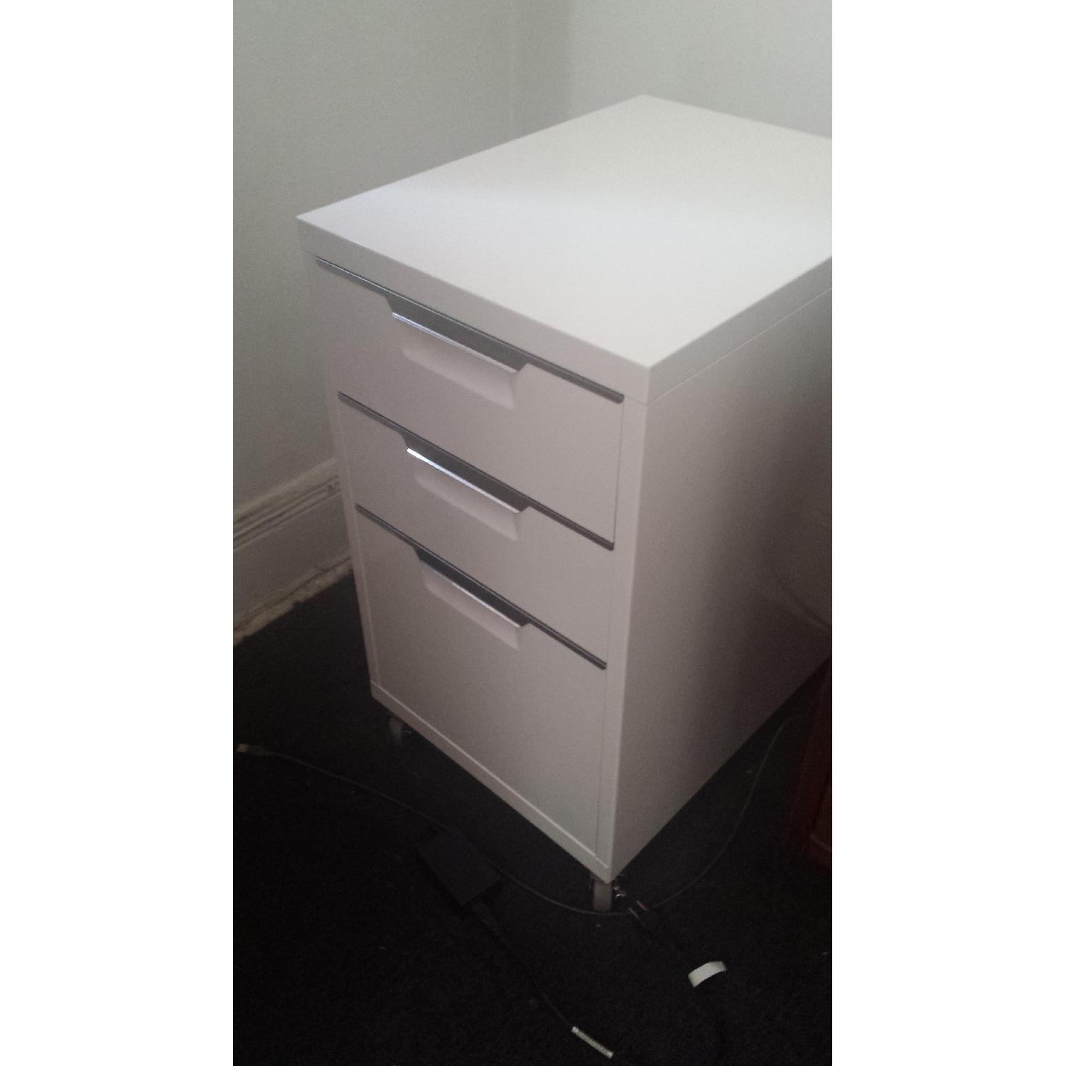 CB2 Small White Filing Cabinet - image-1