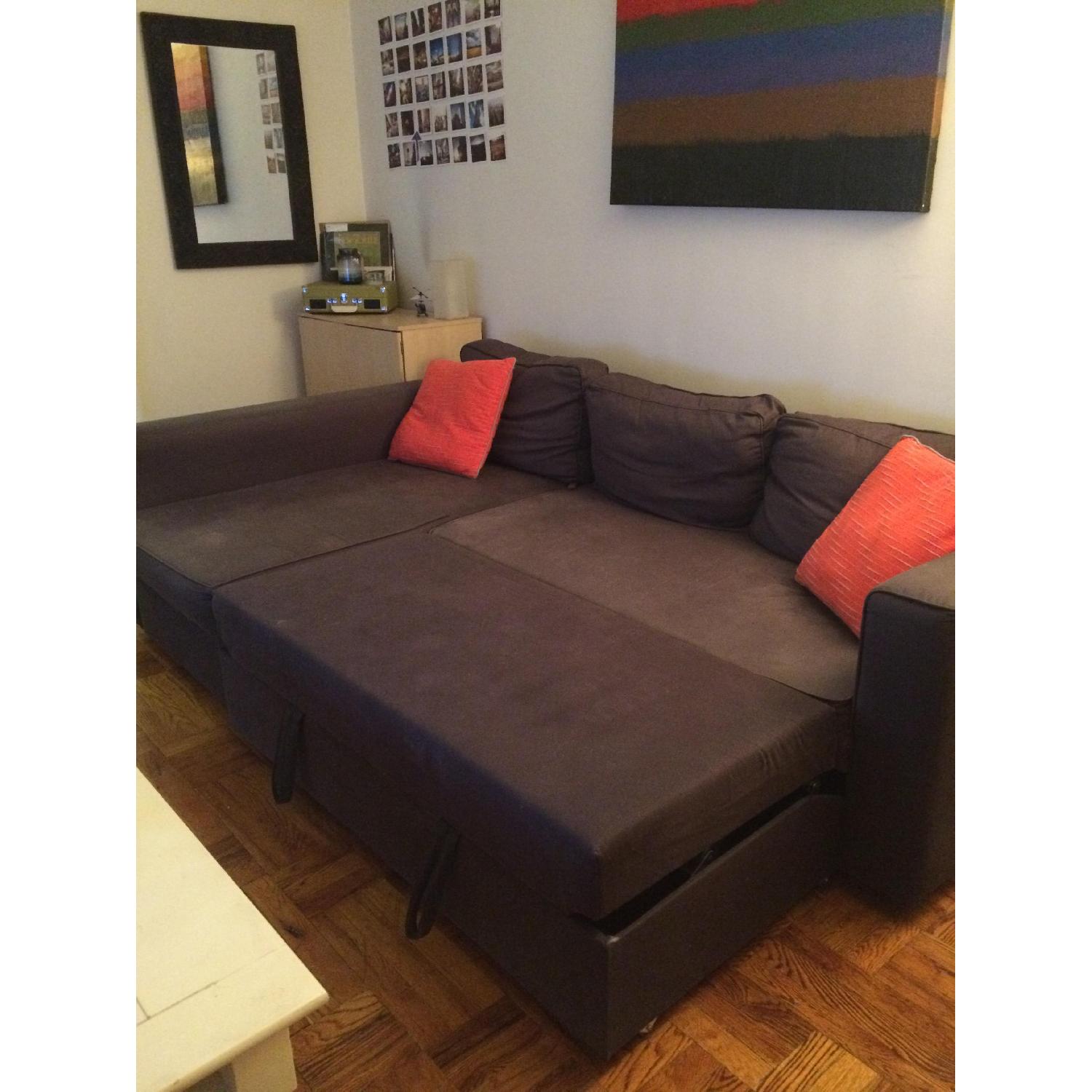 Ikea Fold-Out Couch with Storage - image-2