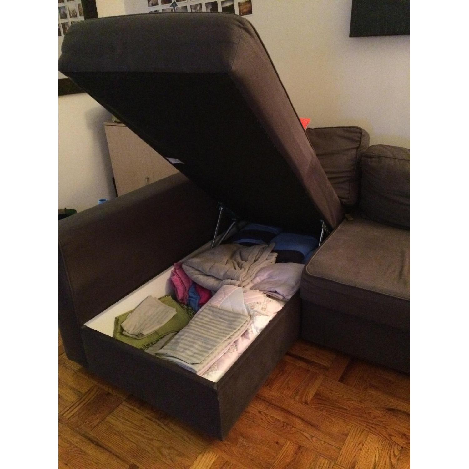 Ikea FoldOut Couch with Storage AptDeco