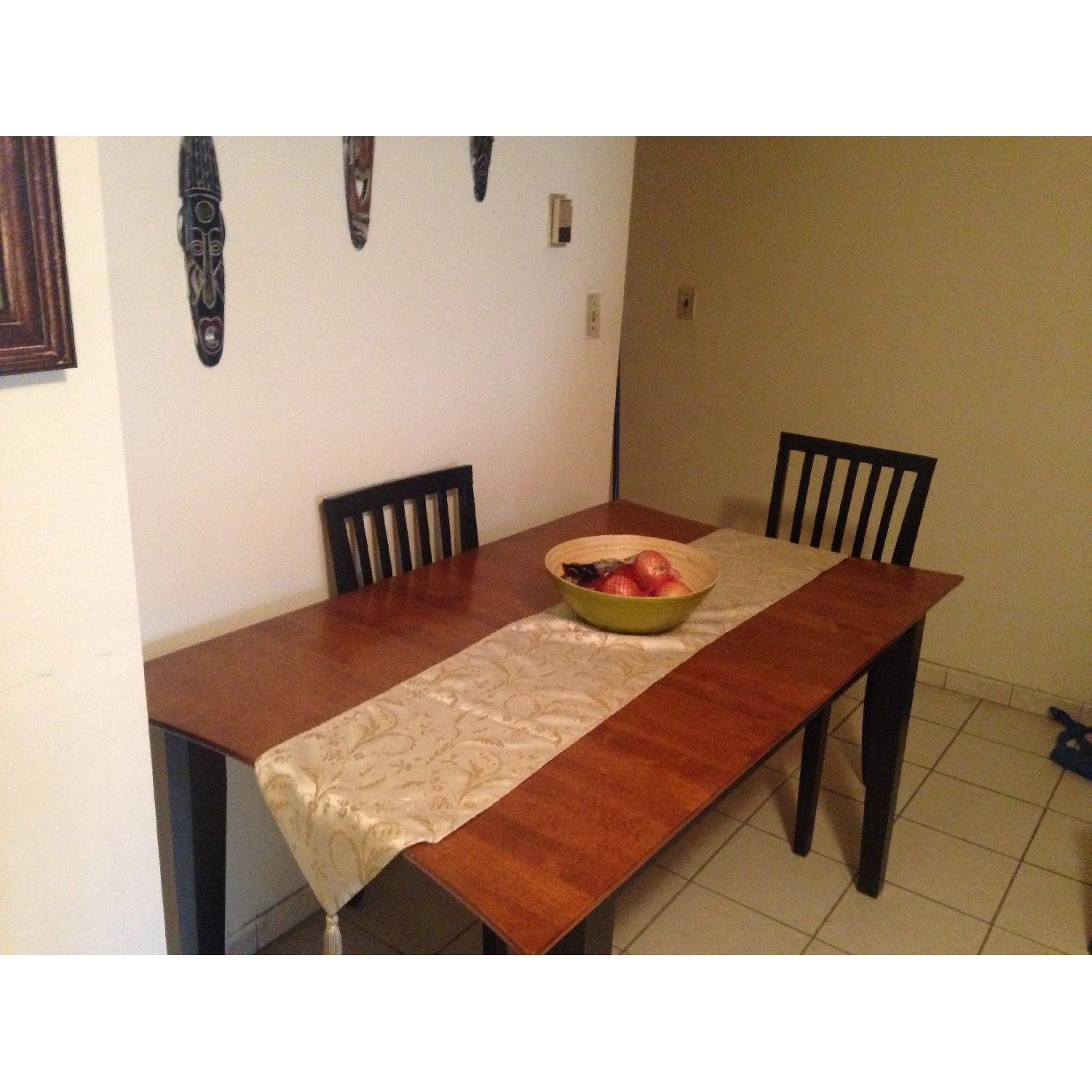 Bob's Furniture Cherry Wood Kitchen/Dining Table w/ 4 Chairs - image-4
