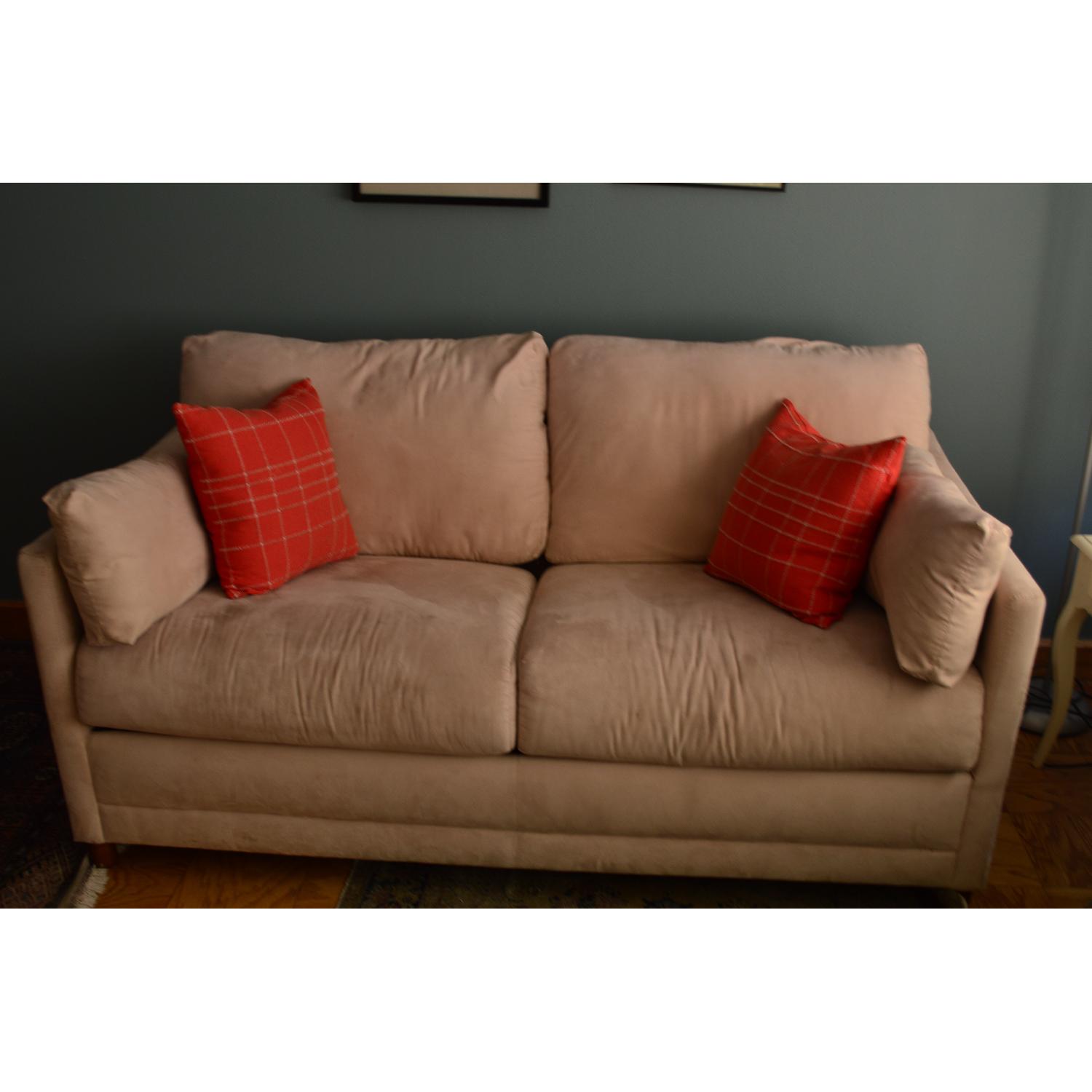 Jennifer Convertibles CreamColored Sofa Bed AptDeco