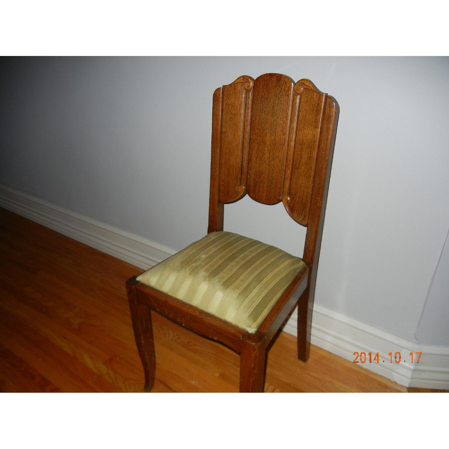 Antique Deco Tiger Oak Dining Room Set AptDeco