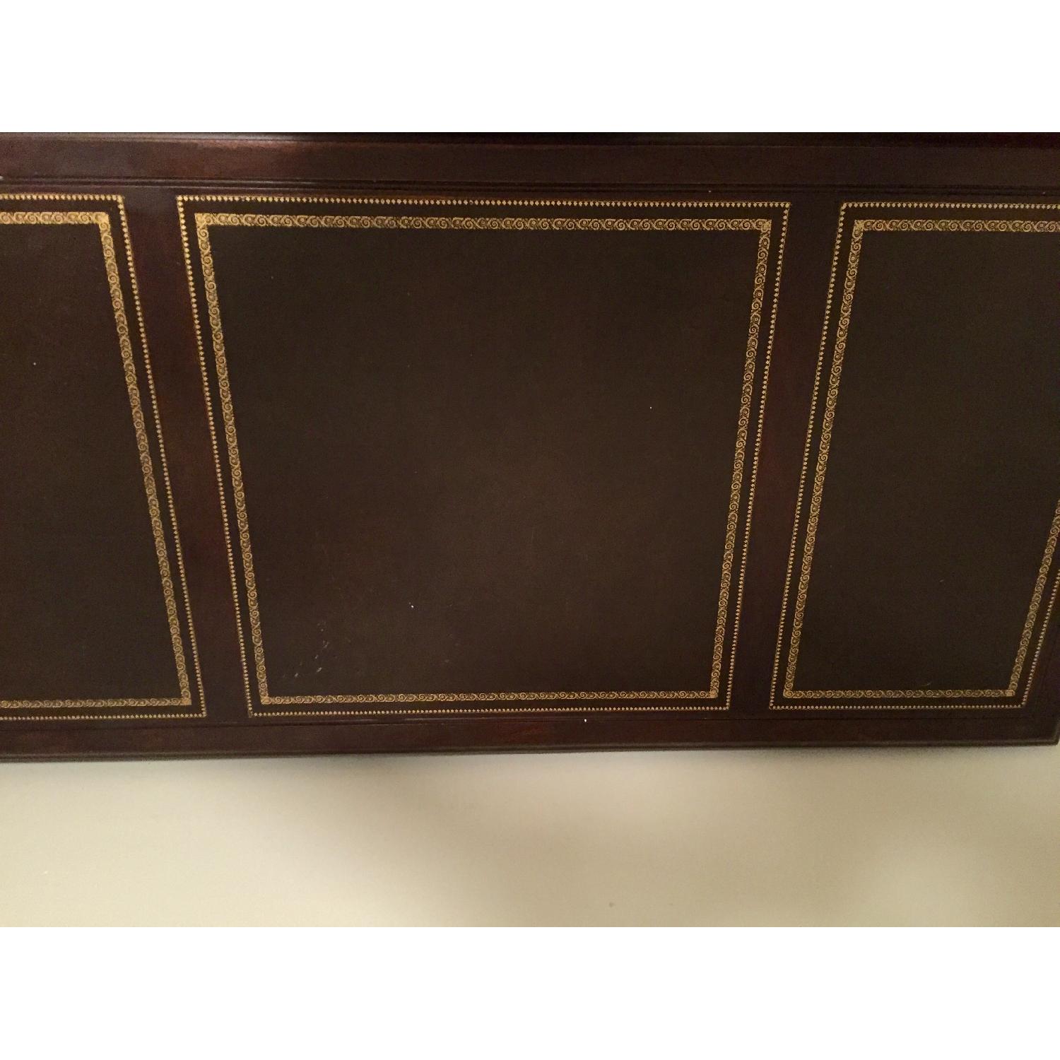 Sligh Executive Desk w/ Leather Bound Top Gold Leaf - image-2