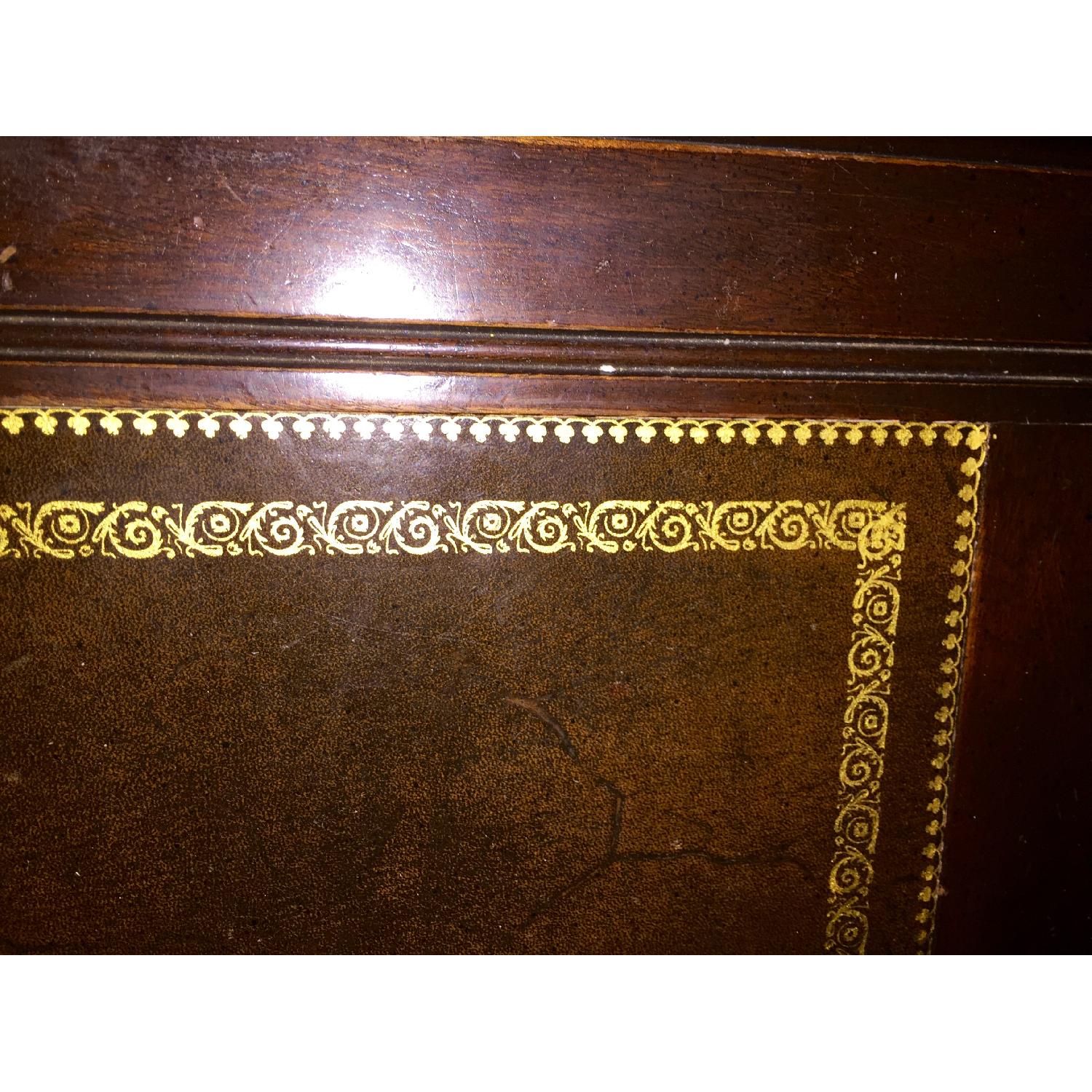 Sligh Executive Desk w/ Leather Bound Top Gold Leaf - image-3