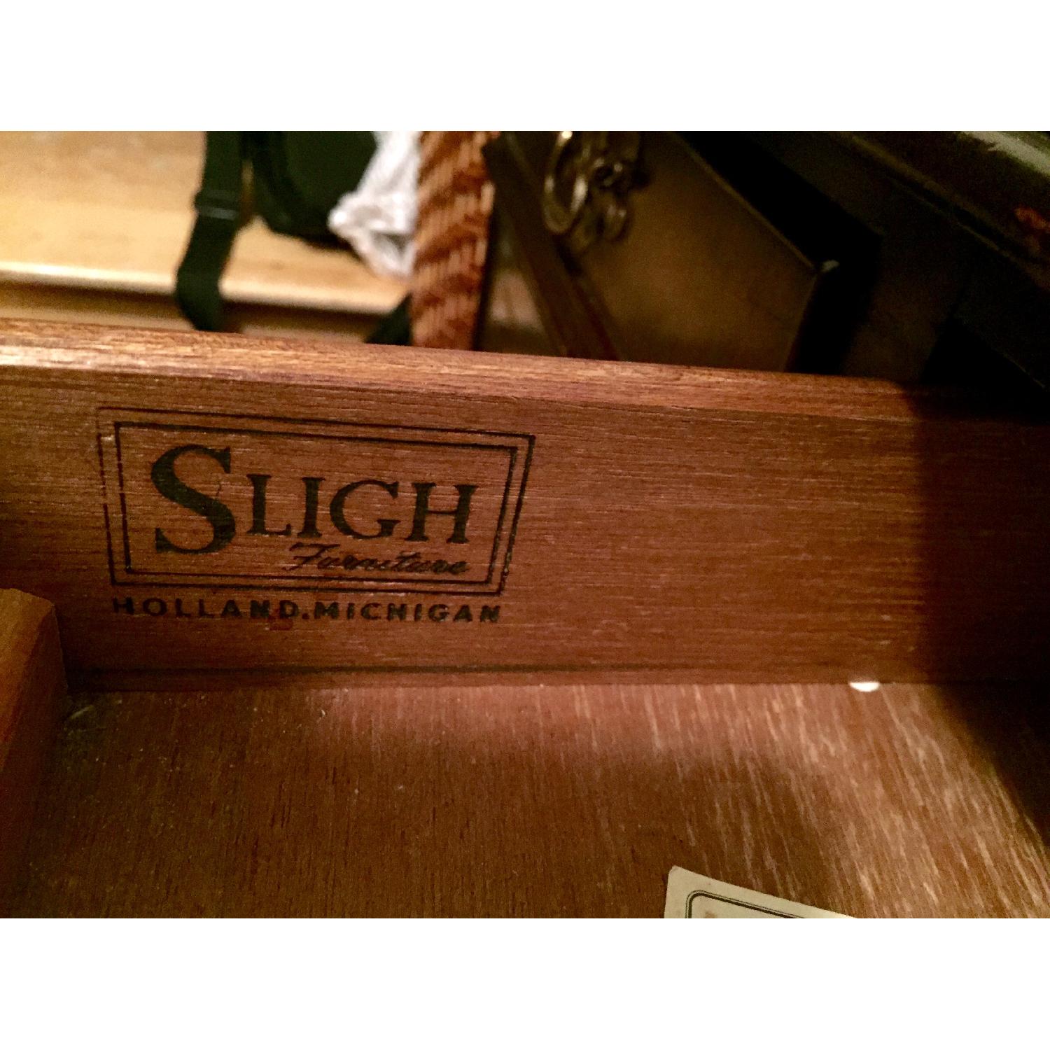 Sligh Executive Desk w/ Leather Bound Top Gold Leaf - image-5