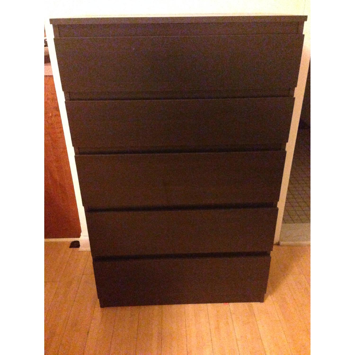 Ikea Black Wooden Dresser - image-1