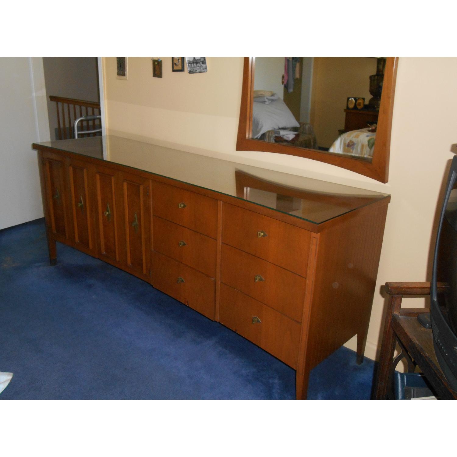 Vintage 1960's Solid Wood Mahagony Bedroom Set - image-2