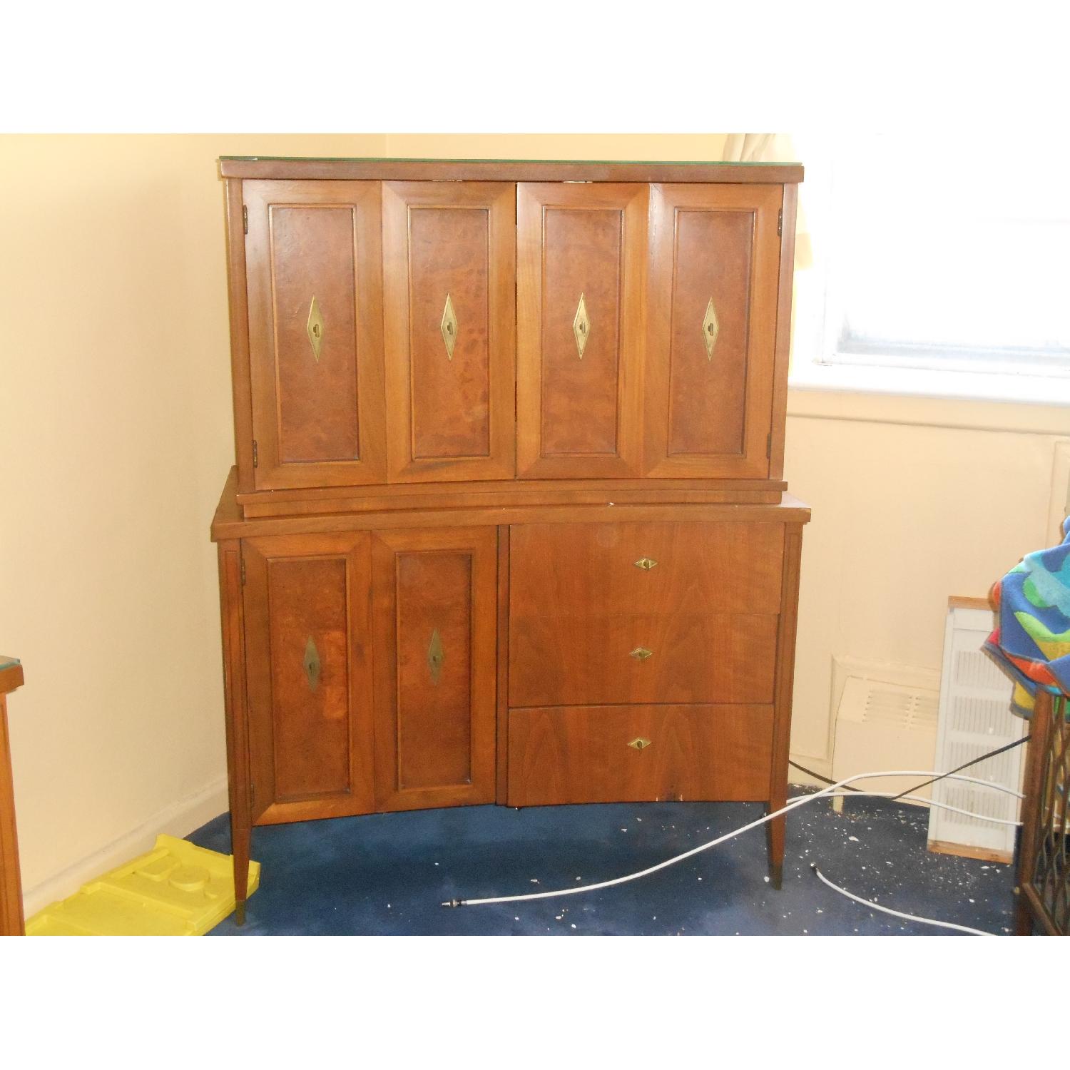 Vintage 1960's Solid Wood Mahagony Bedroom Set - image-5
