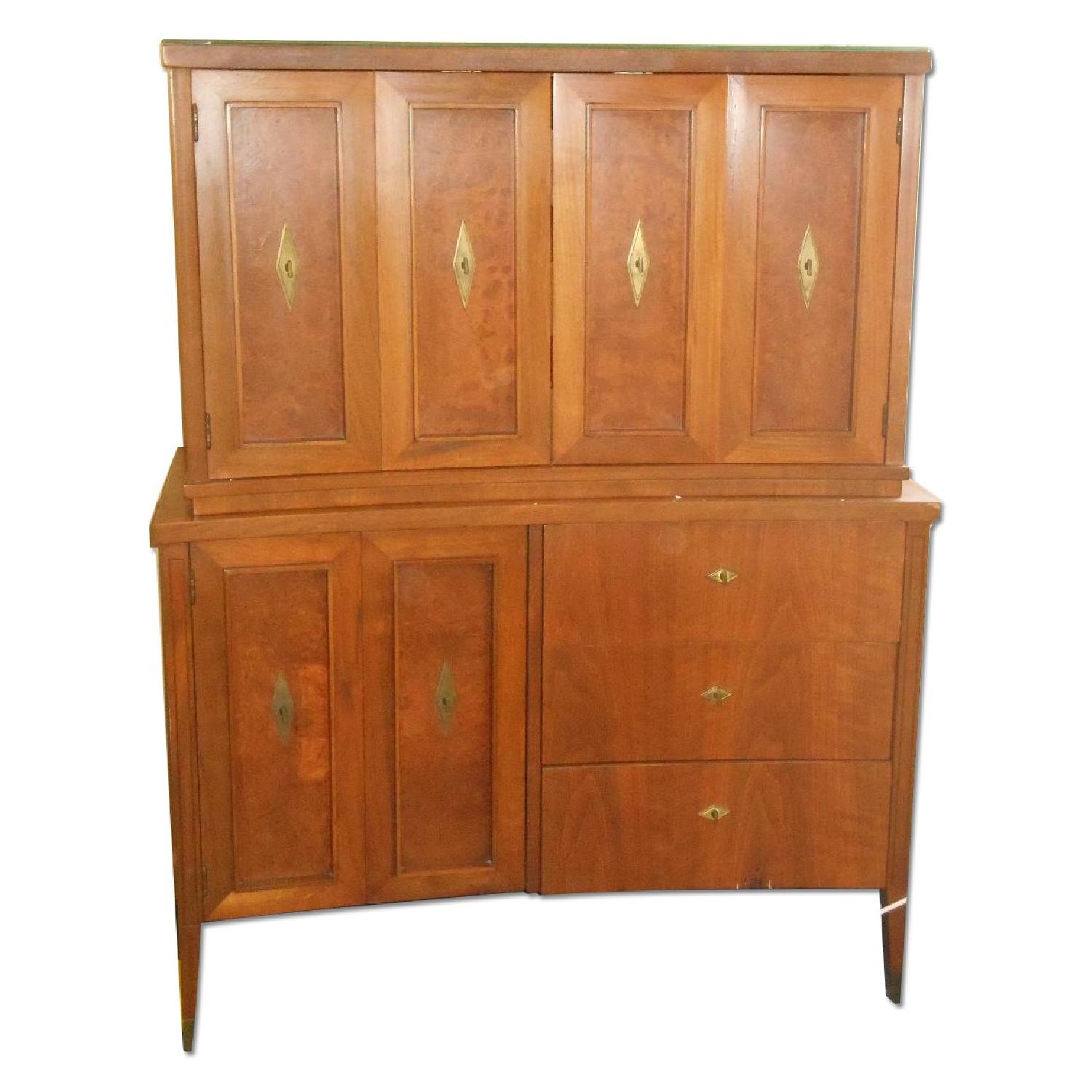 Vintage 1960's Solid Wood Mahagony Bedroom Set - image-11