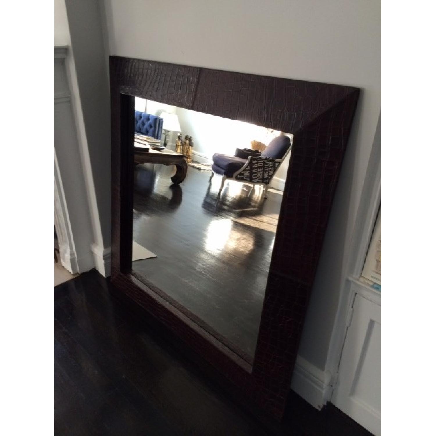 Andrew Martin Leather Mirror - image-1