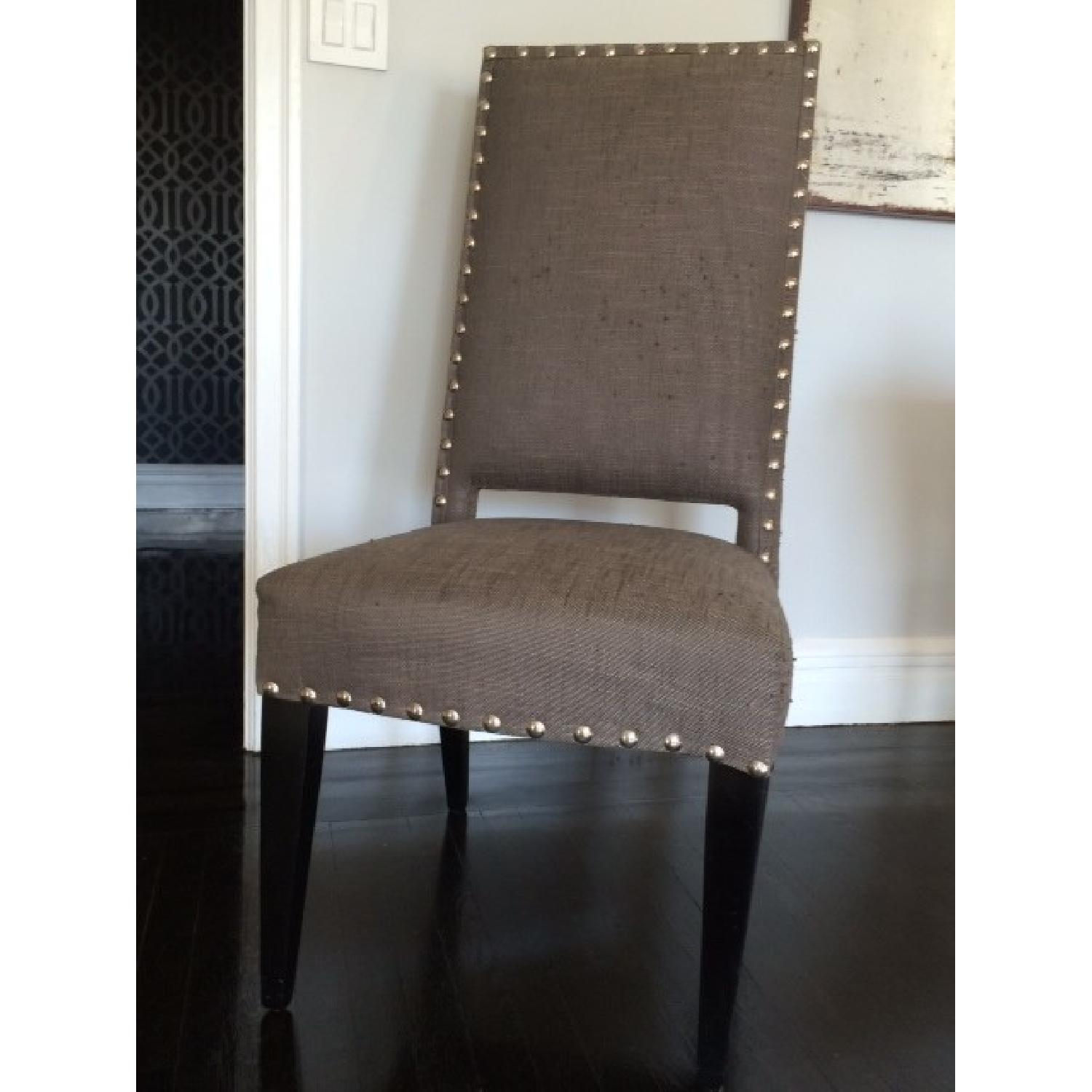 Andrew Martin Grey Studded Chair - image-1