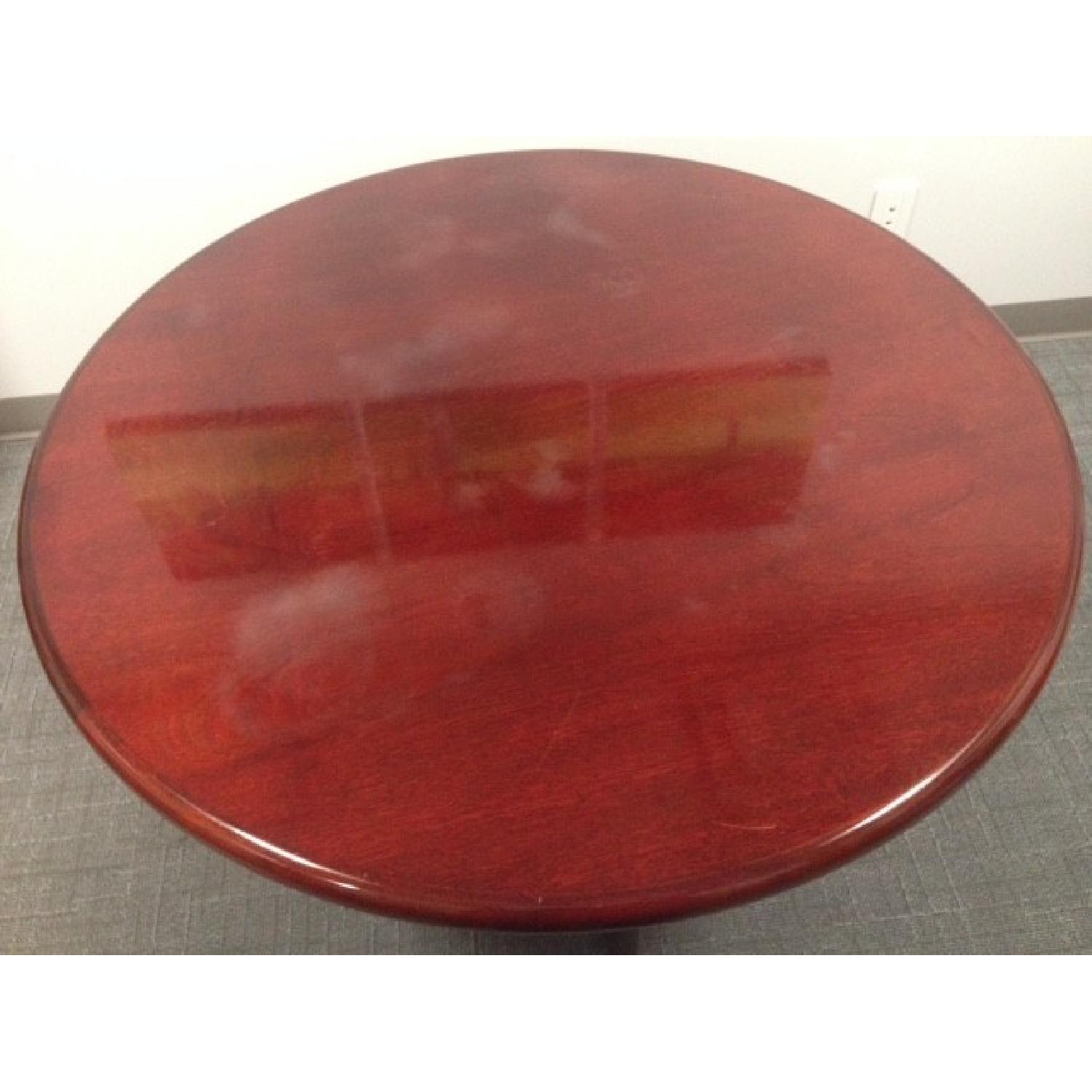 Brazilian Cherry Wood Conference Table w/ 2 Chairs + 2 Cabinets - image-5