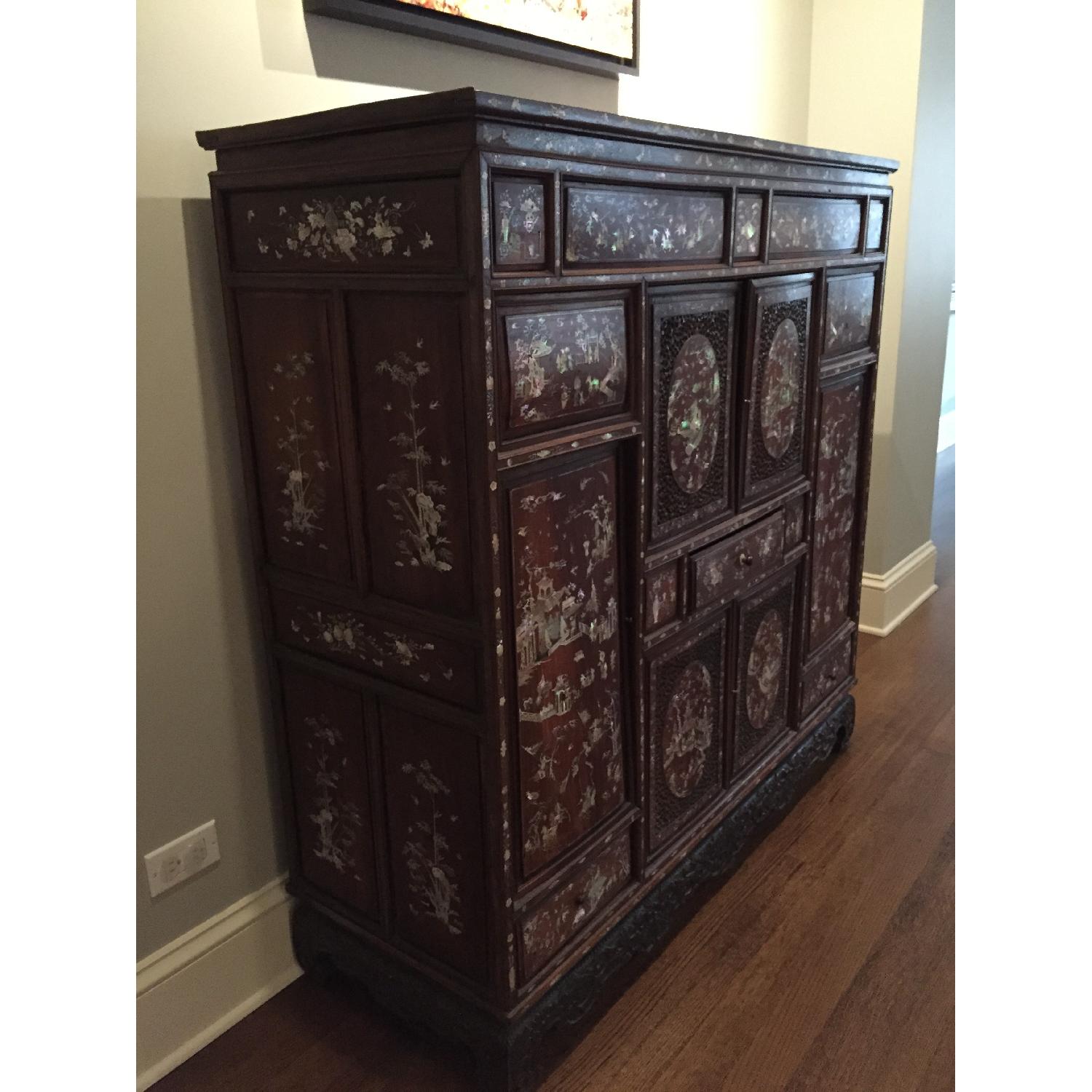 Antique Chinese Cabinet with Mother of Pearl Inlay - image-4