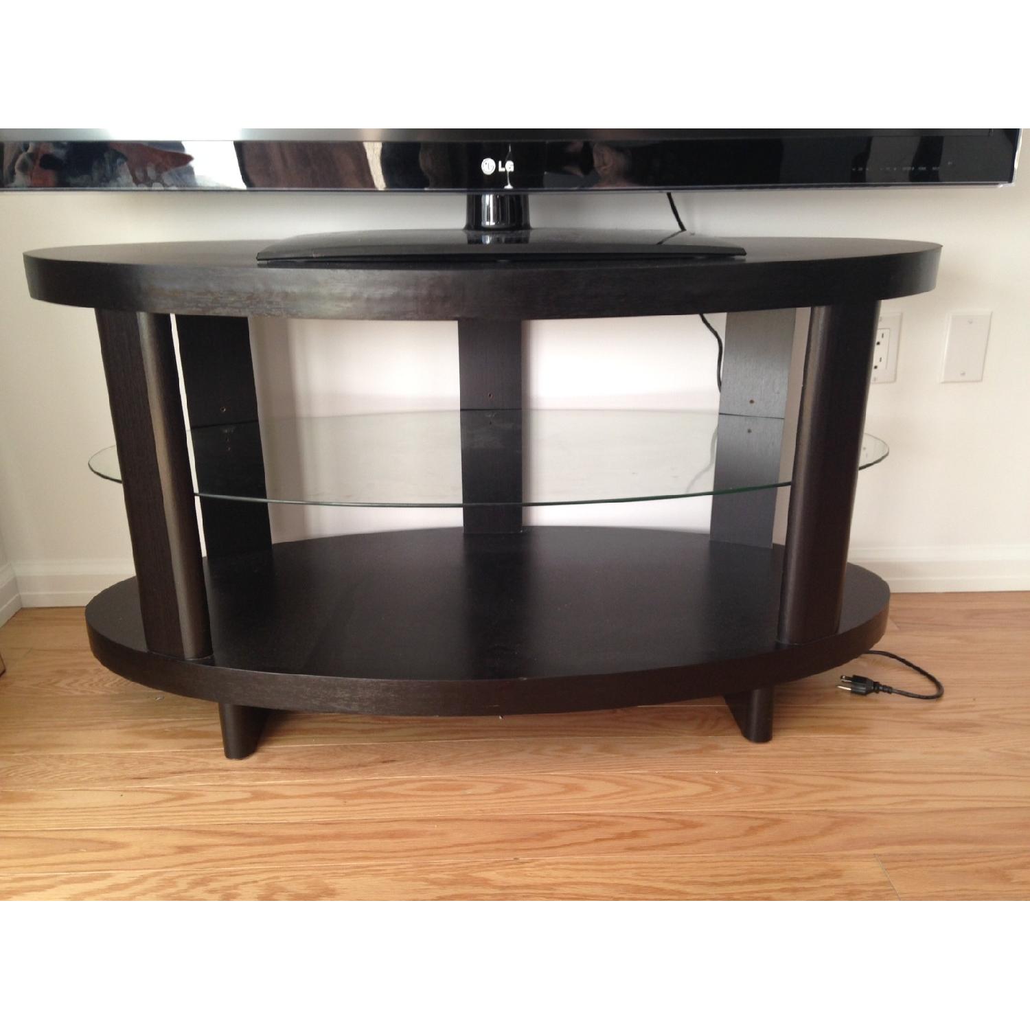 Black Oval TV Stand - AptDeco