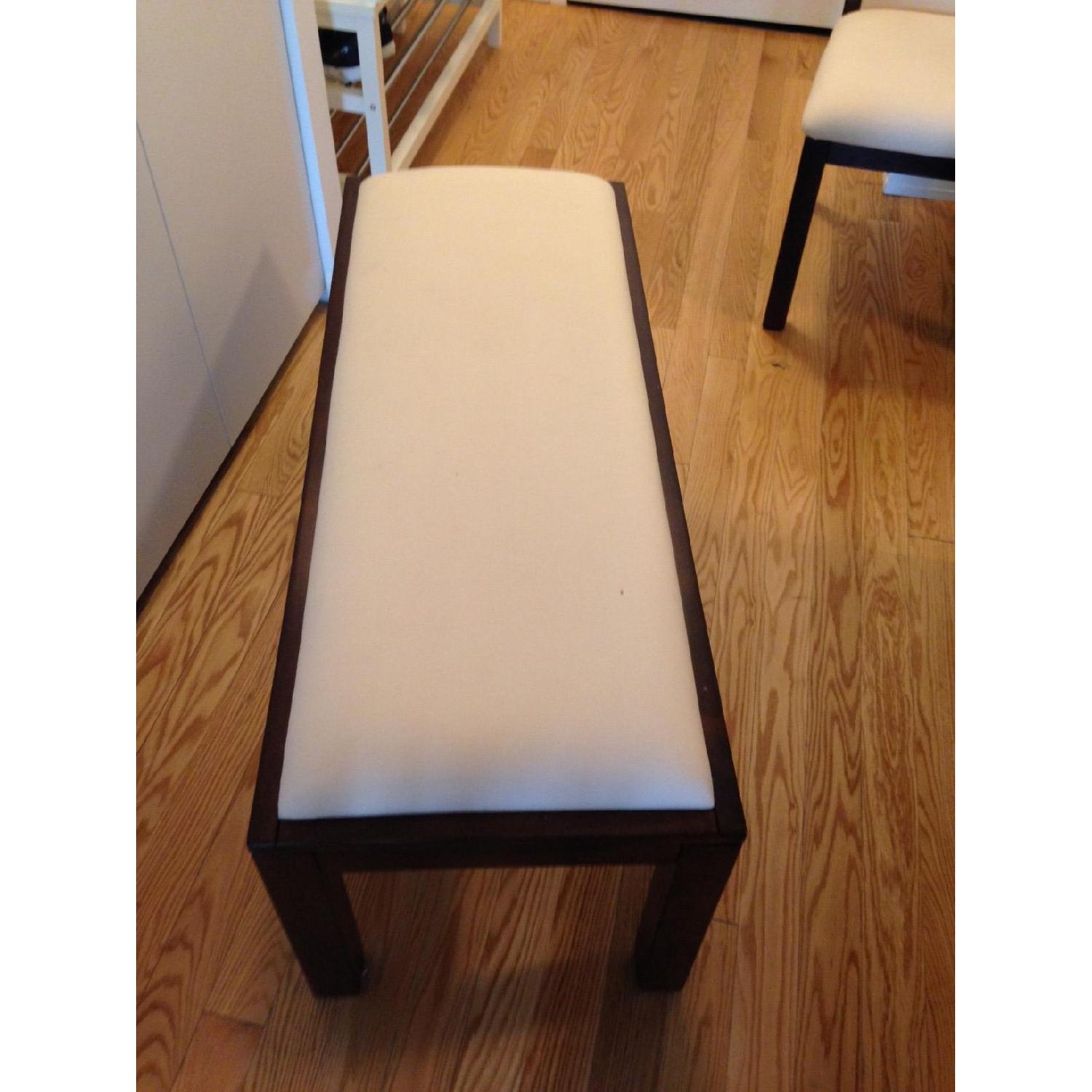 Value City Brown Solid Wood Dining Room Table w/ 4 Chairs - image-3