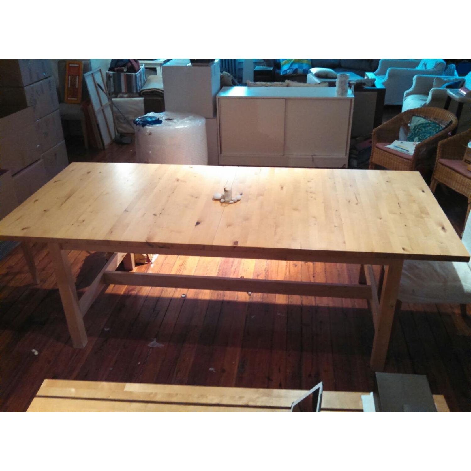 Ikea Pine Kitchen Table - image-1
