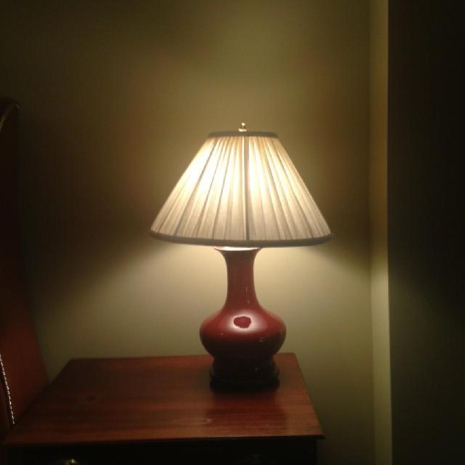 Red Ceramic Lamp - image-1
