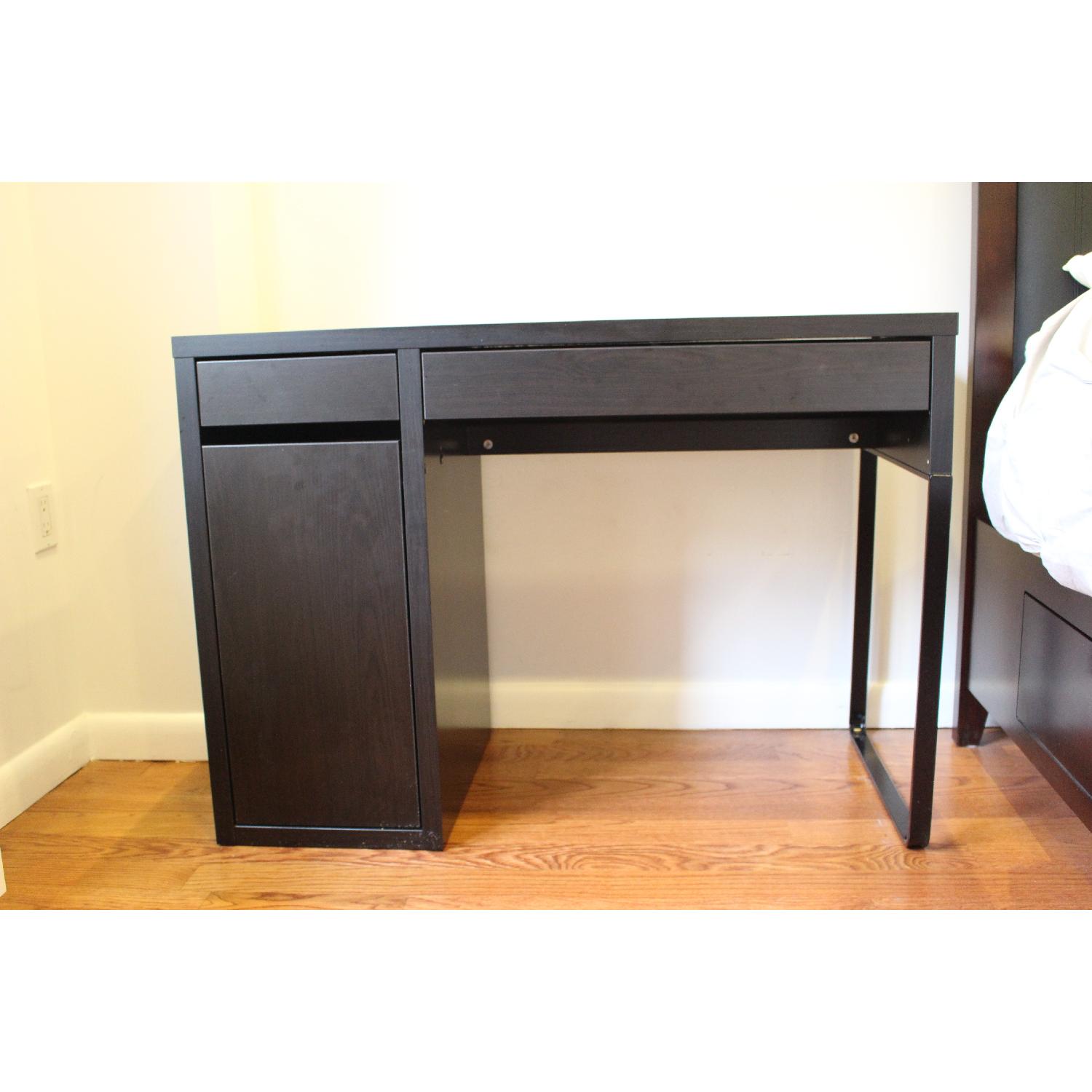 Ikea Micke Desk with Storage in Black-Brown - image-1