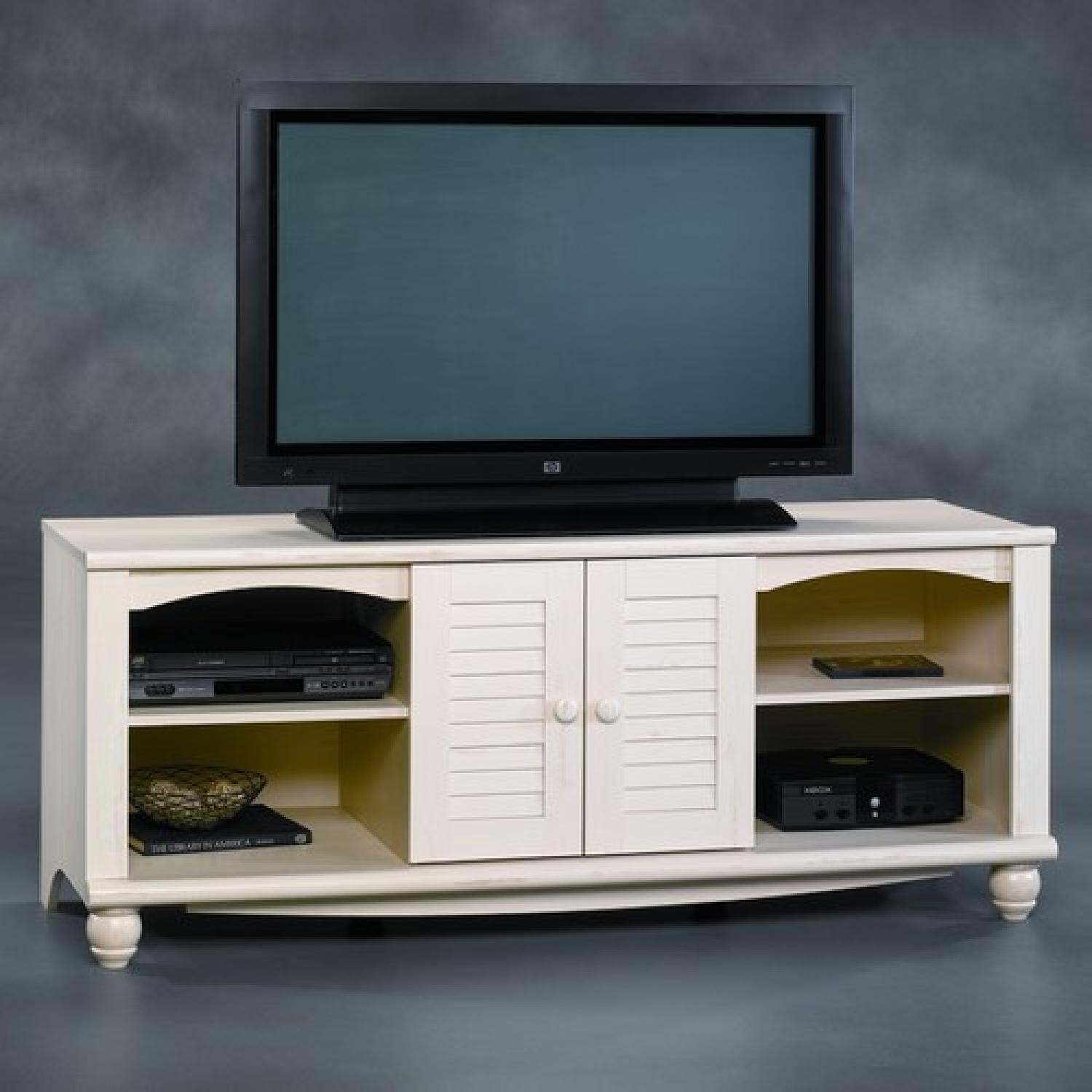 Sauder Harbor View Entertainment Credenza - Antique White - image-1