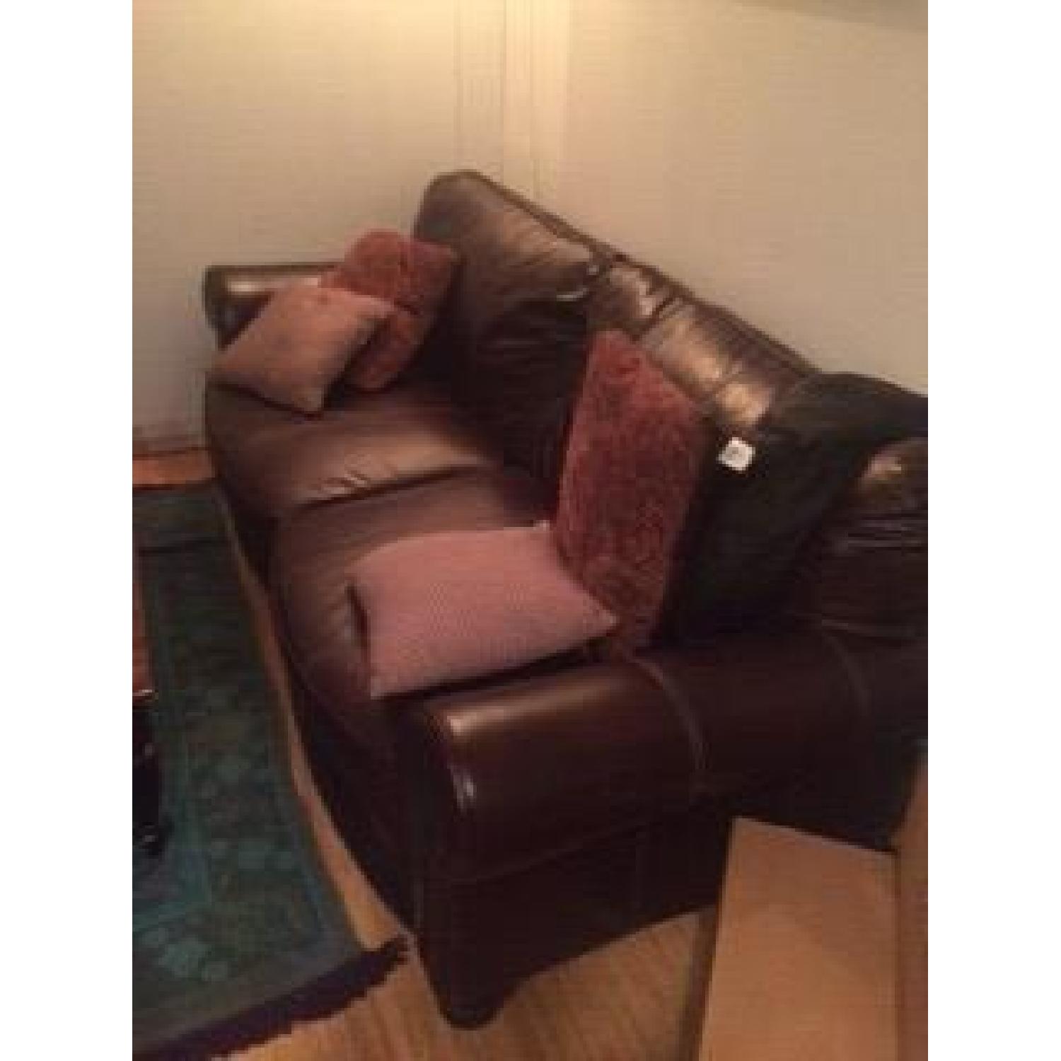 Faux Leather Couch - image-2