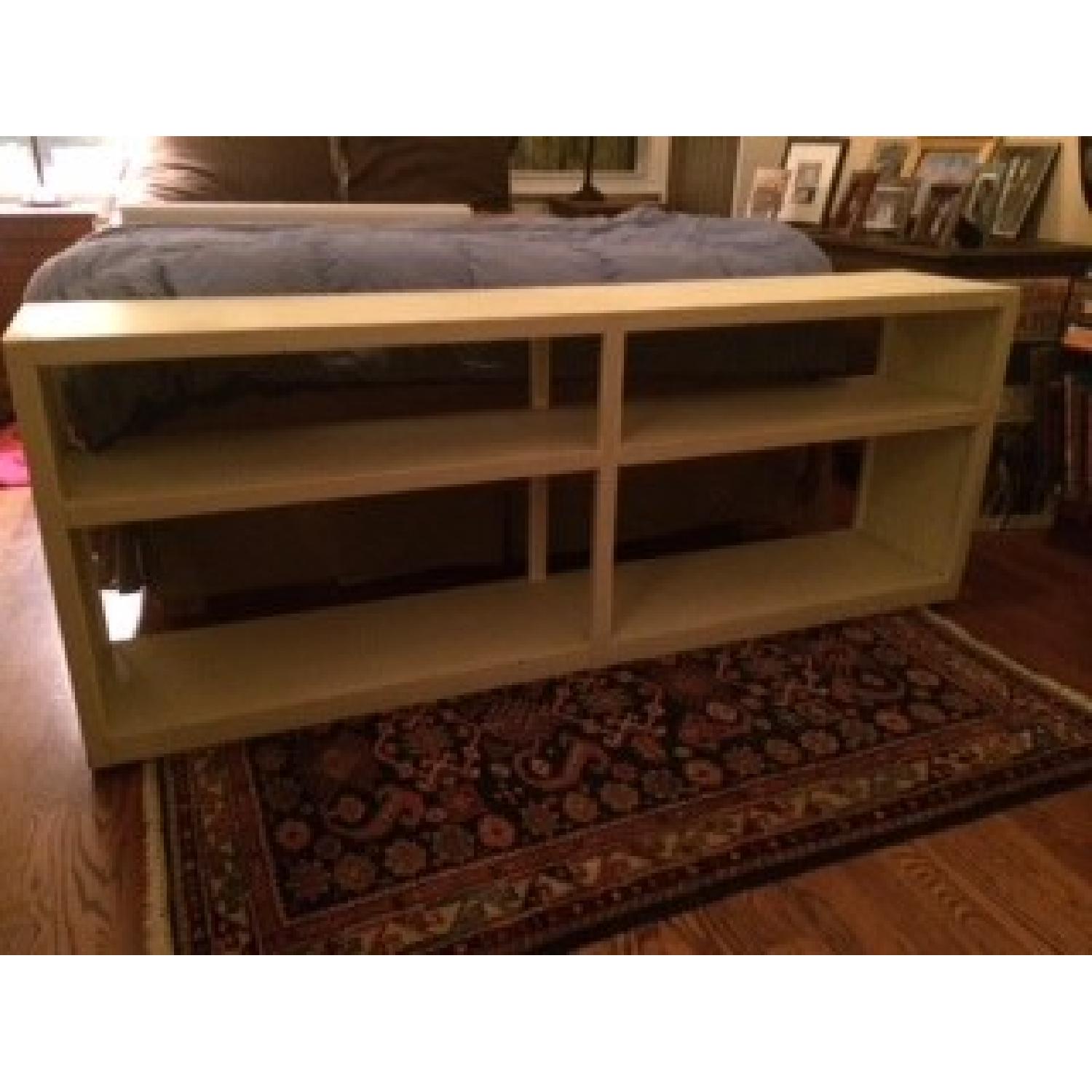 Long Wide White Bookcase - image-2