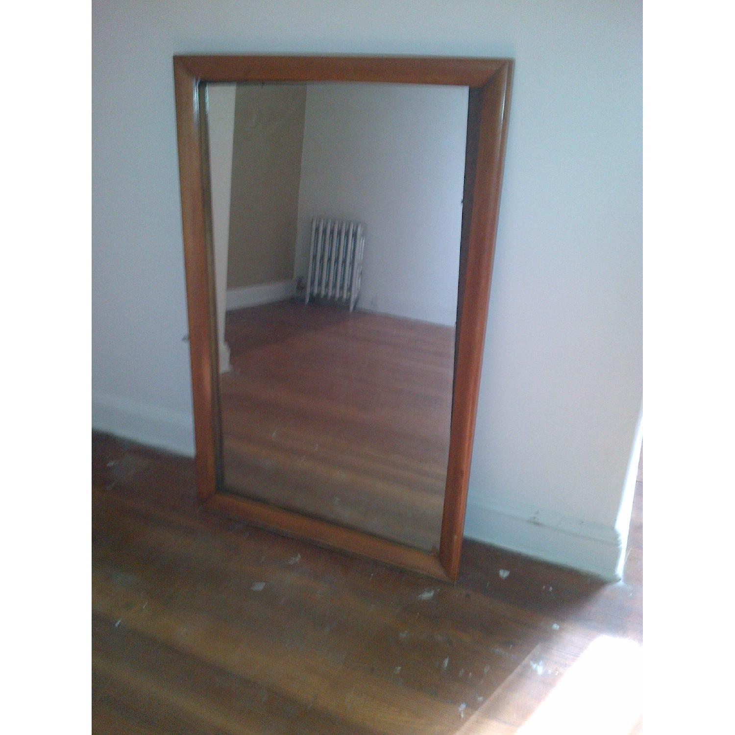 Vintage Wood Frame with Mirror - image-1