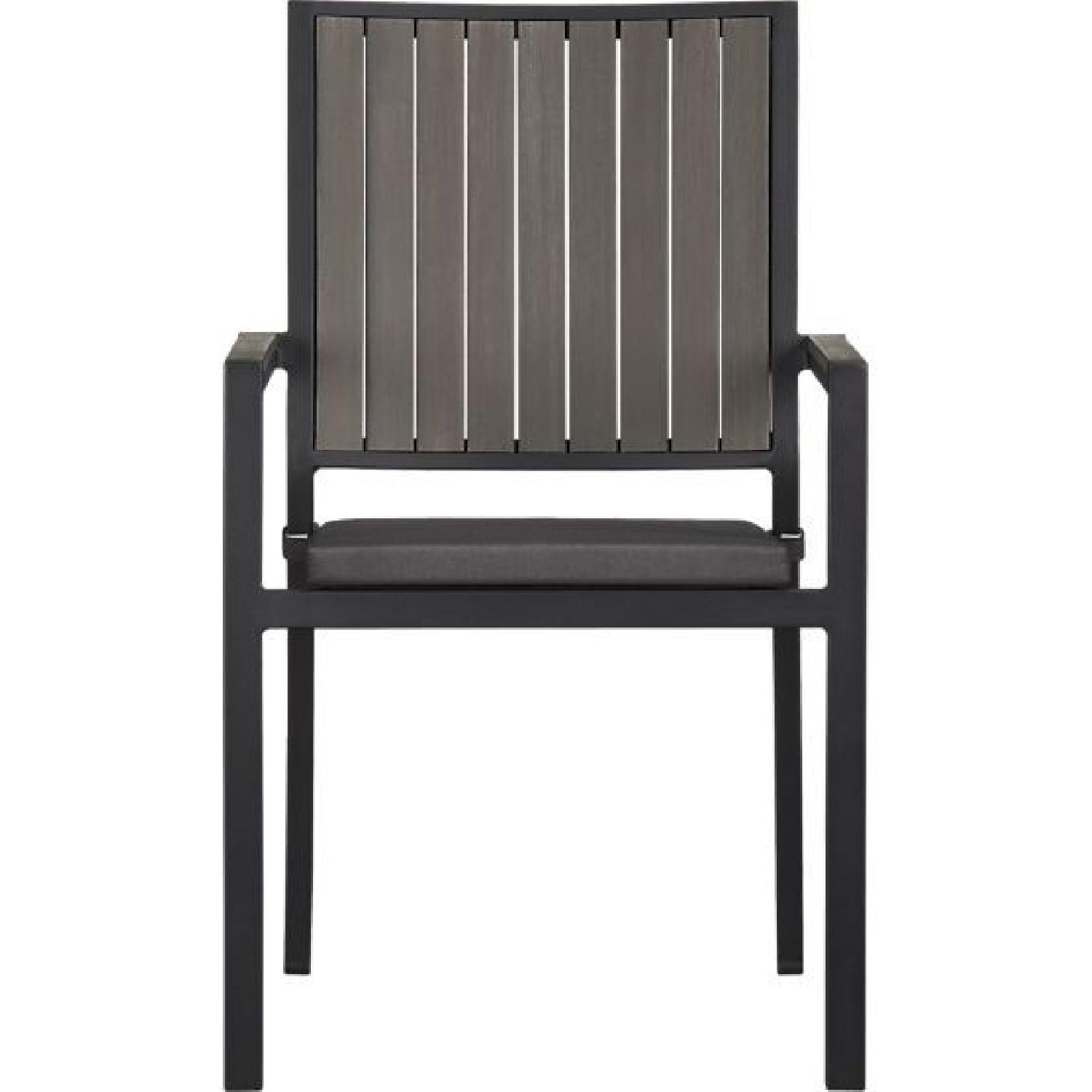 Crate & Barrel 9 Piece Alfresco Grey Outdoor Dining Set - image-2