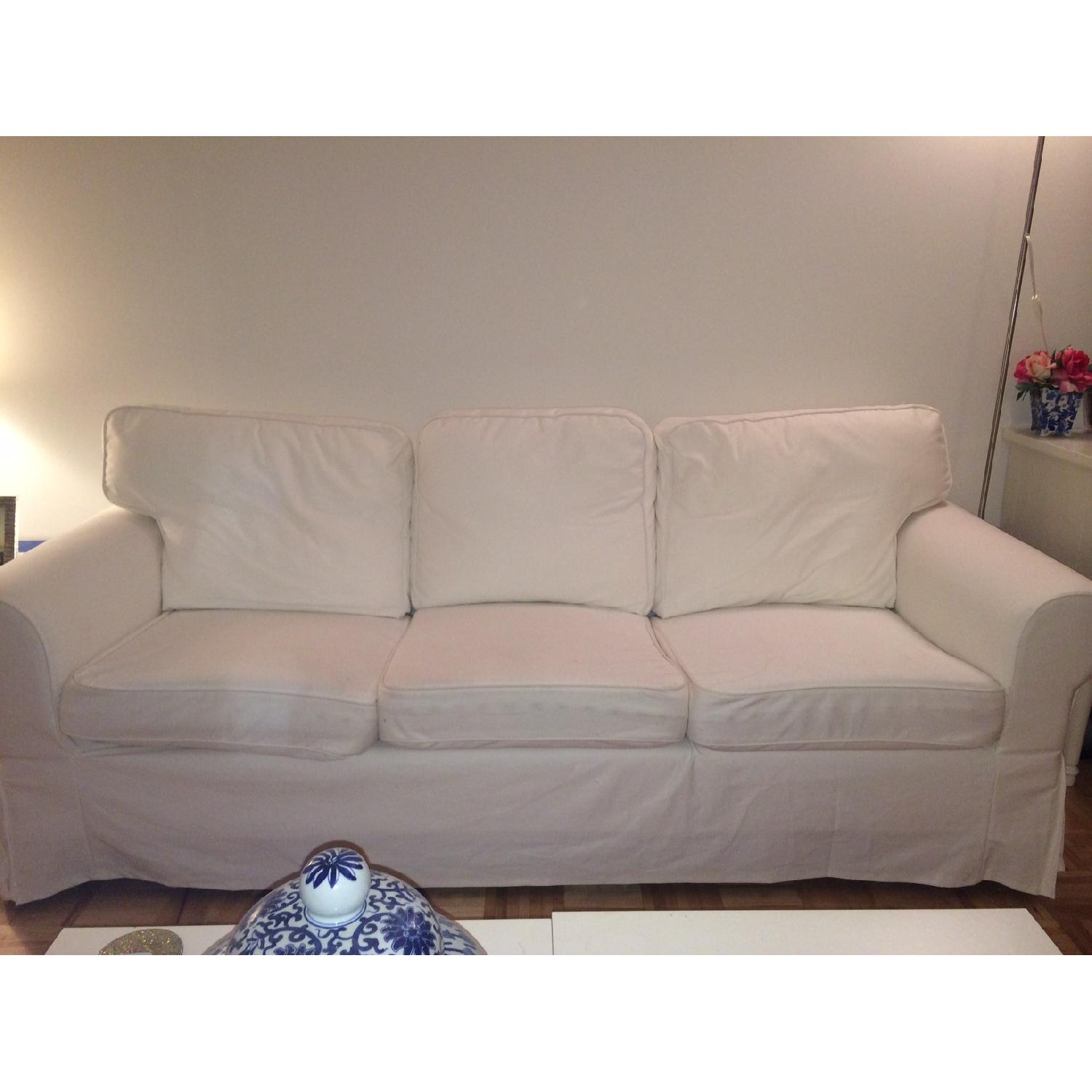 Ikea White Sofa AptDeco