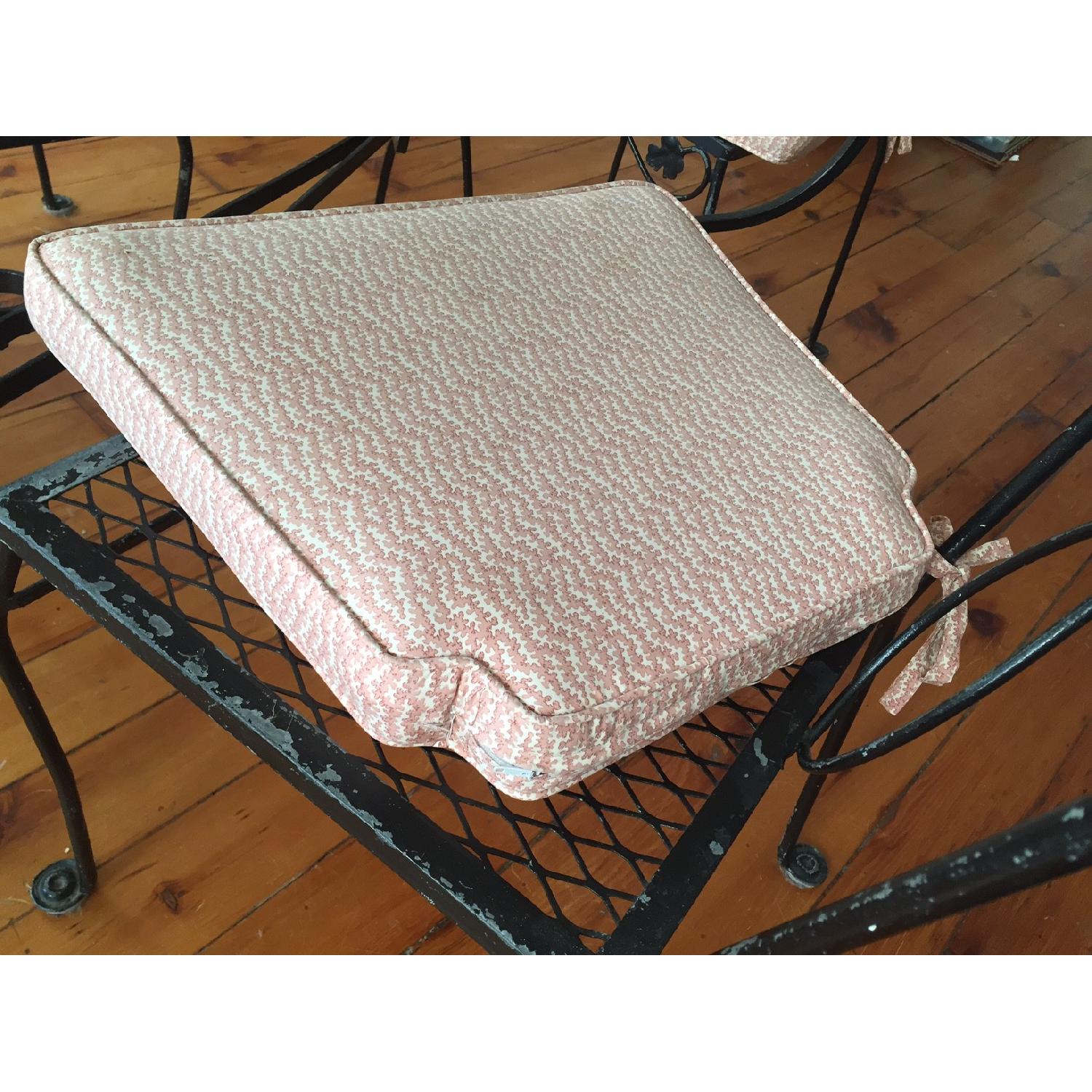 Painted Iron and Glass Dining Table w/ 4 Chairs - image-3