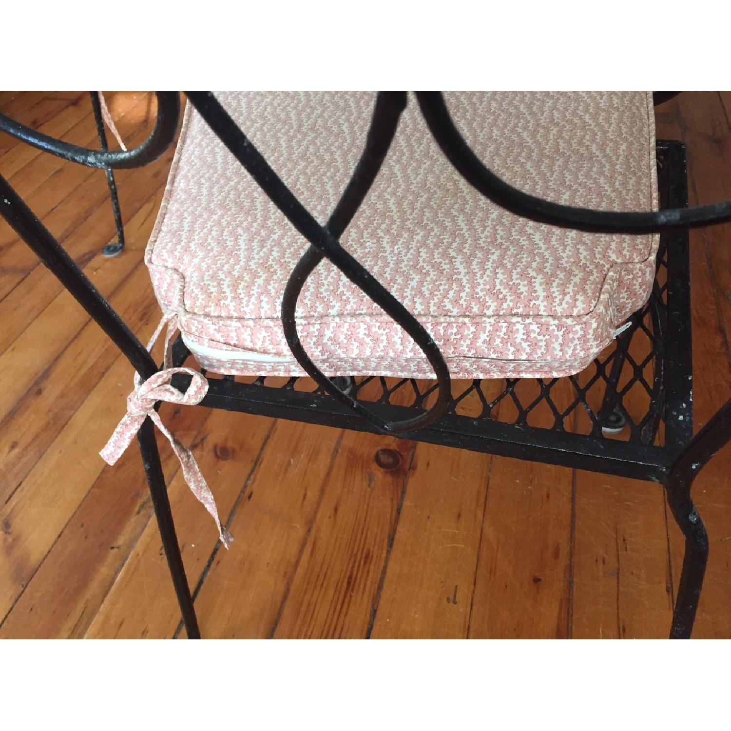 Painted Iron and Glass Dining Table w/ 4 Chairs - image-4