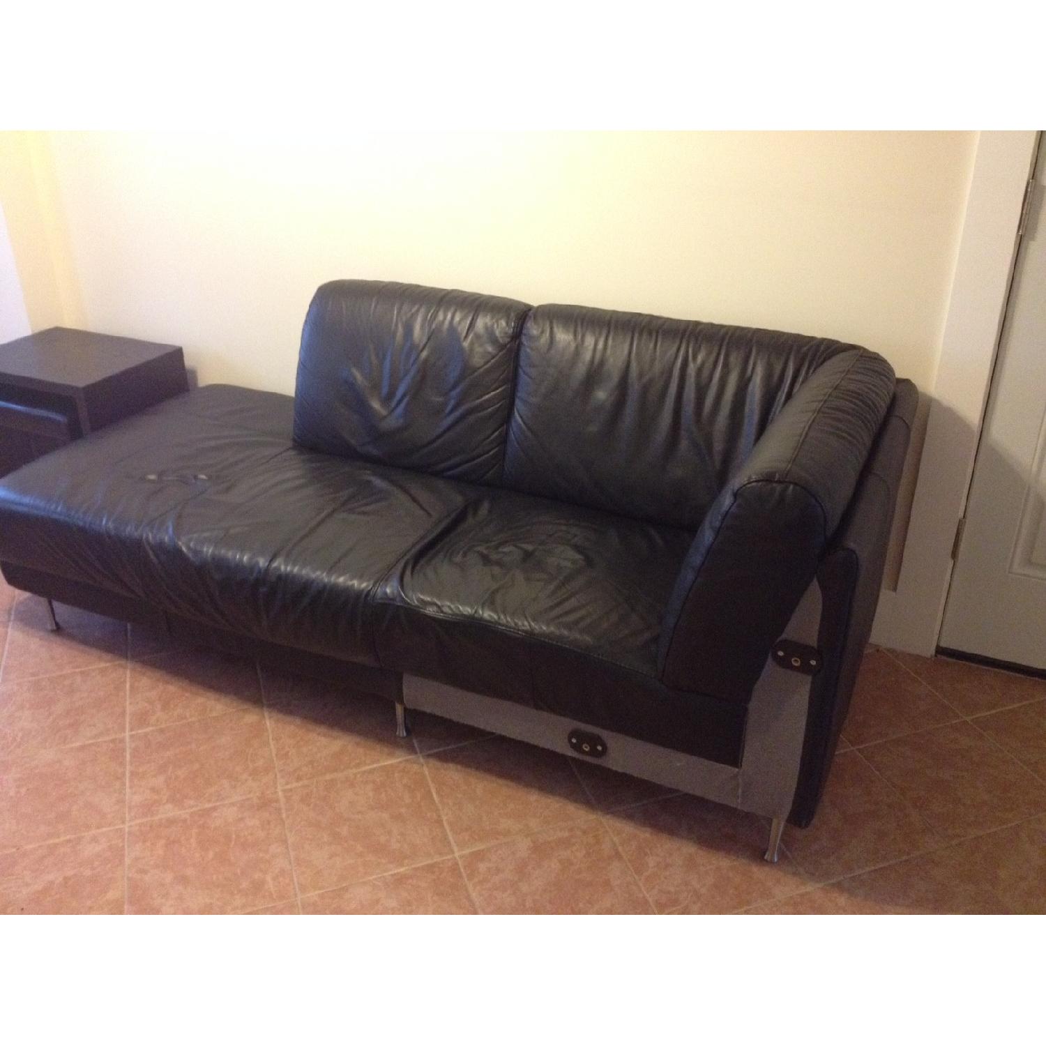 Ikea Partial Leather Sectional Sofa - image-2