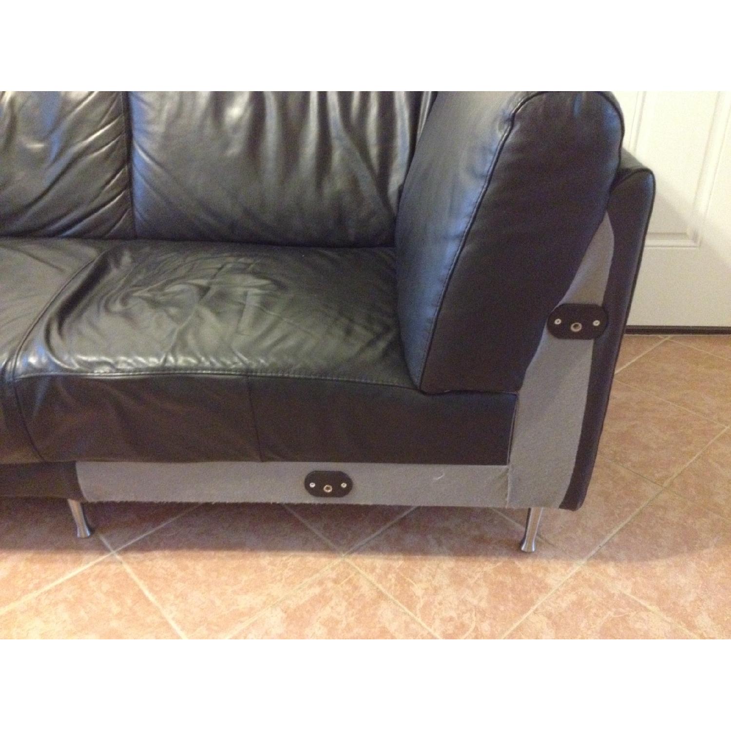 Ikea Partial Leather Sectional Sofa - image-3