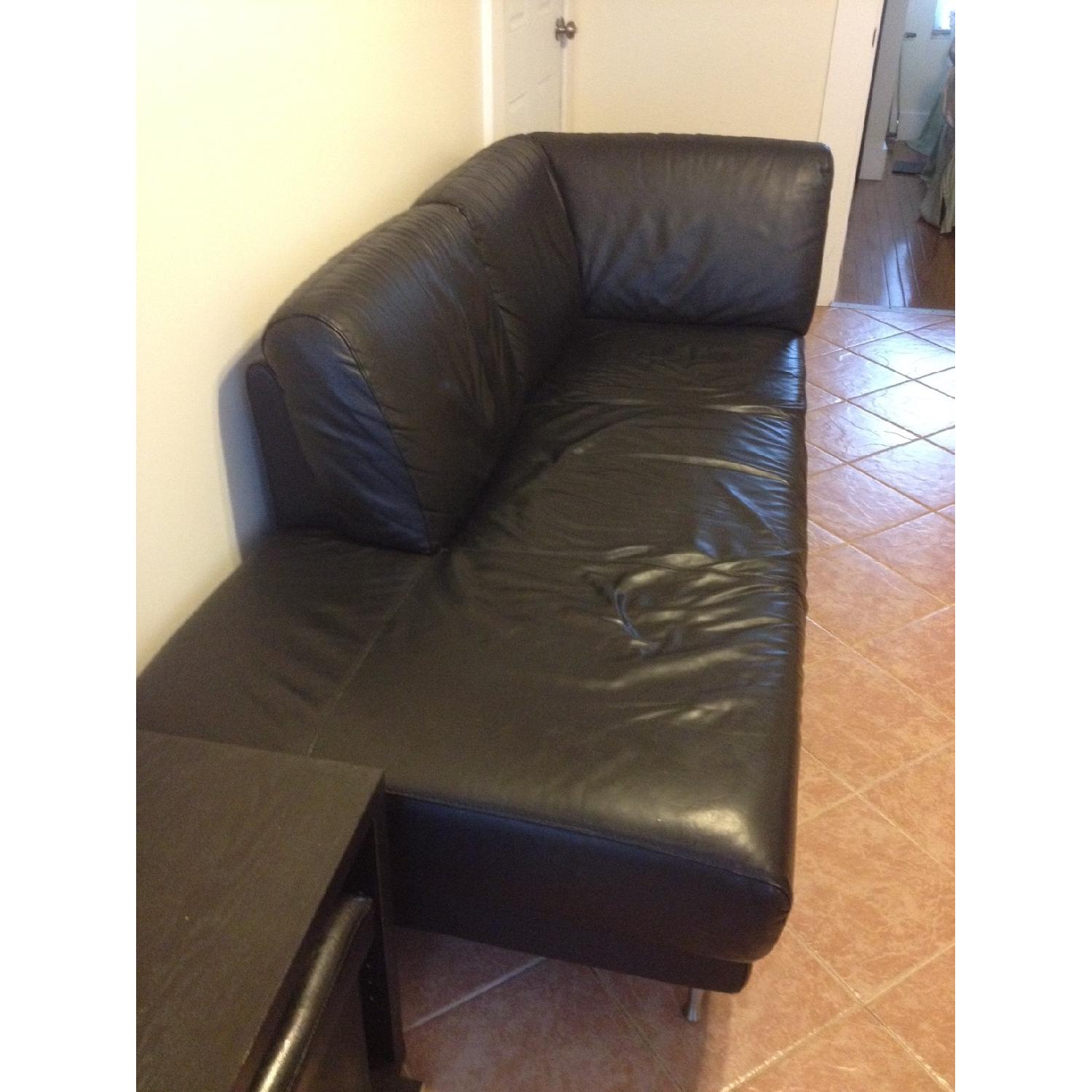 Ikea Partial Leather Sectional Sofa - image-4