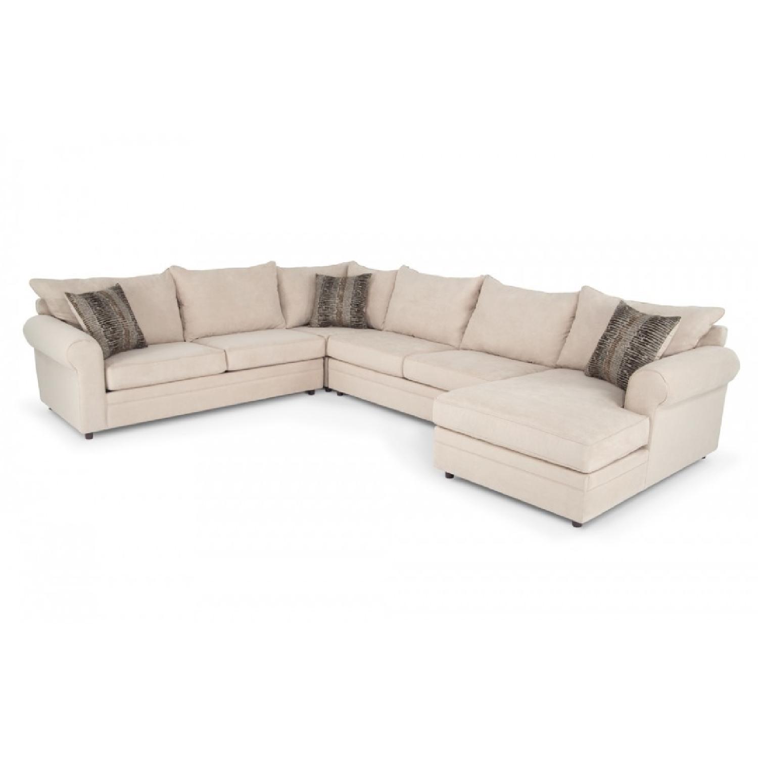 Sand Colored Sectional Sofa - image-0
